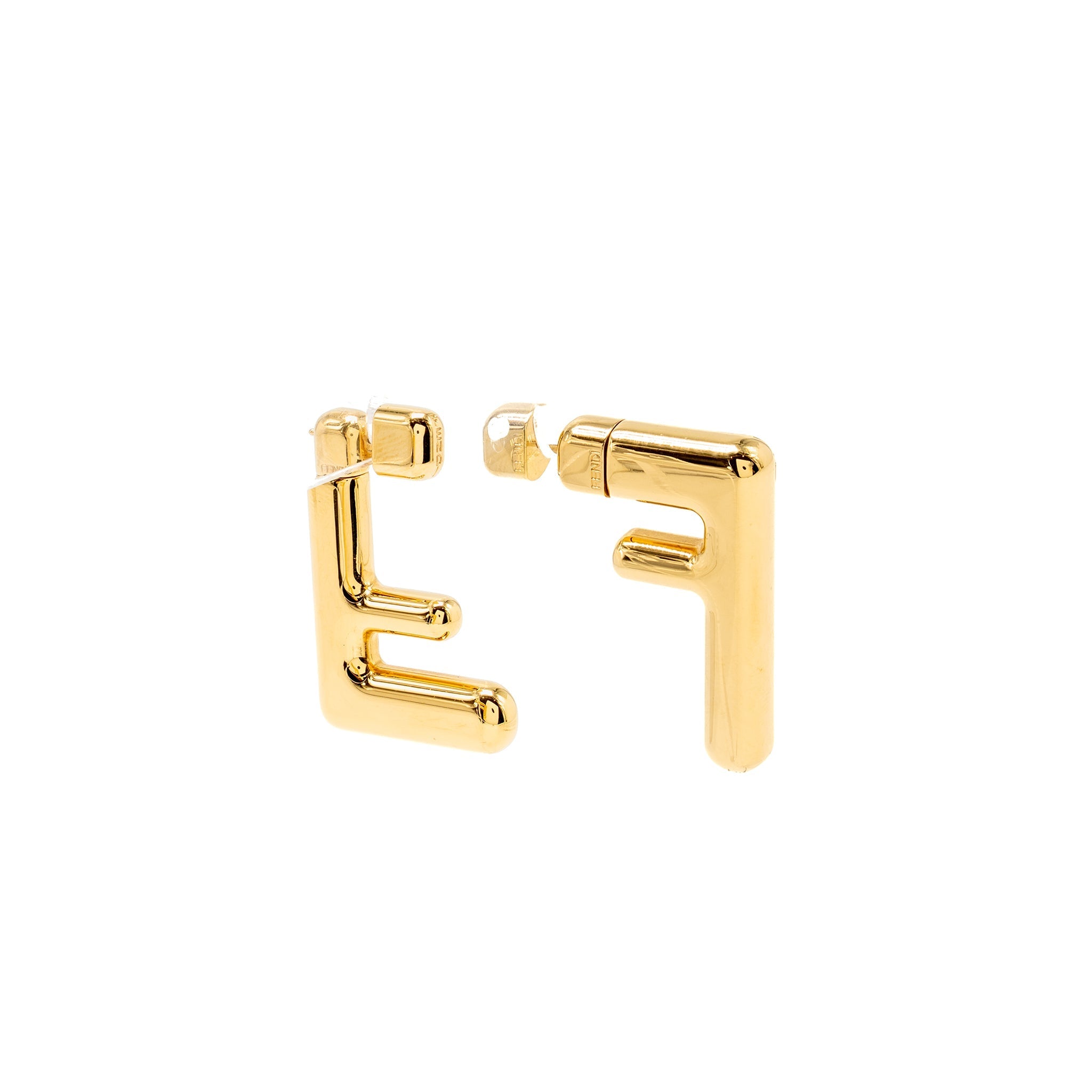 FENDI FF EARRINGS GOLD TONE