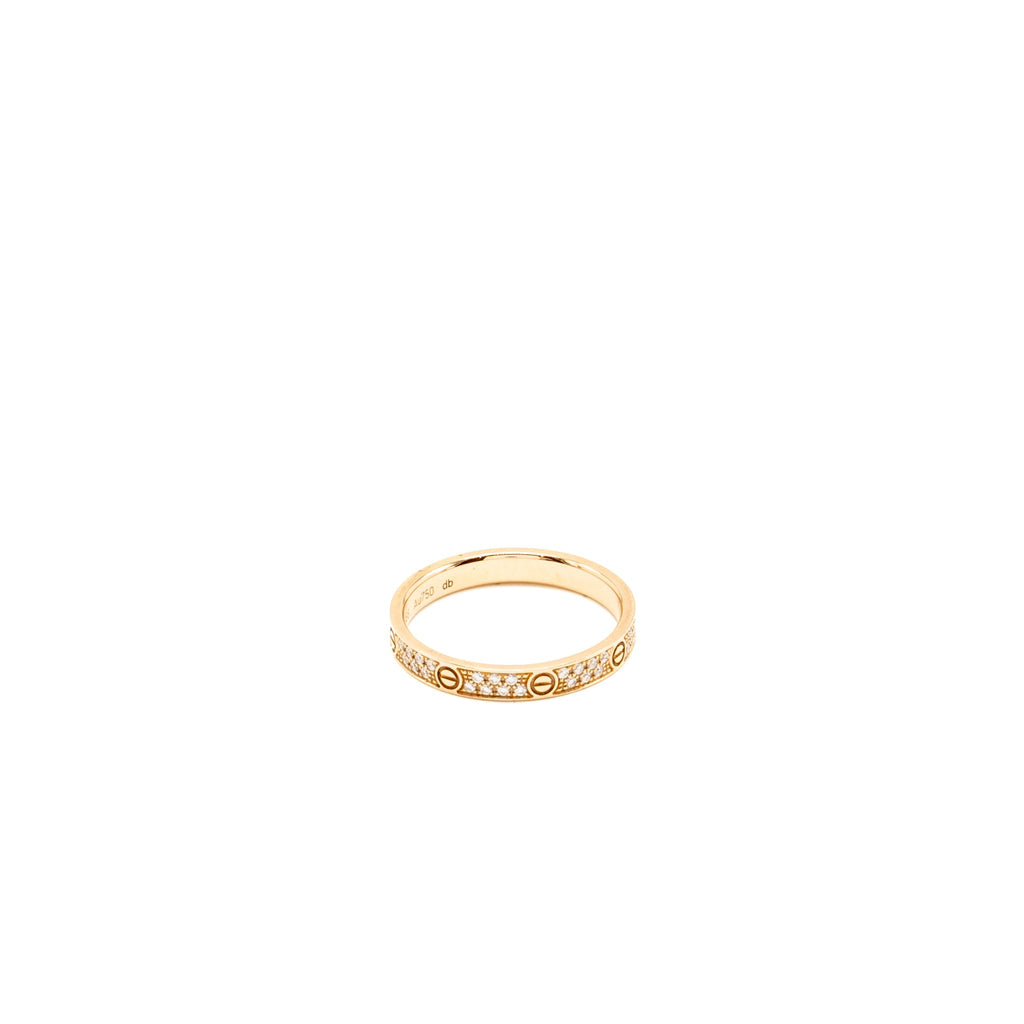 CARTIER LOVE RING ROSE GOLD, DIAMONDS