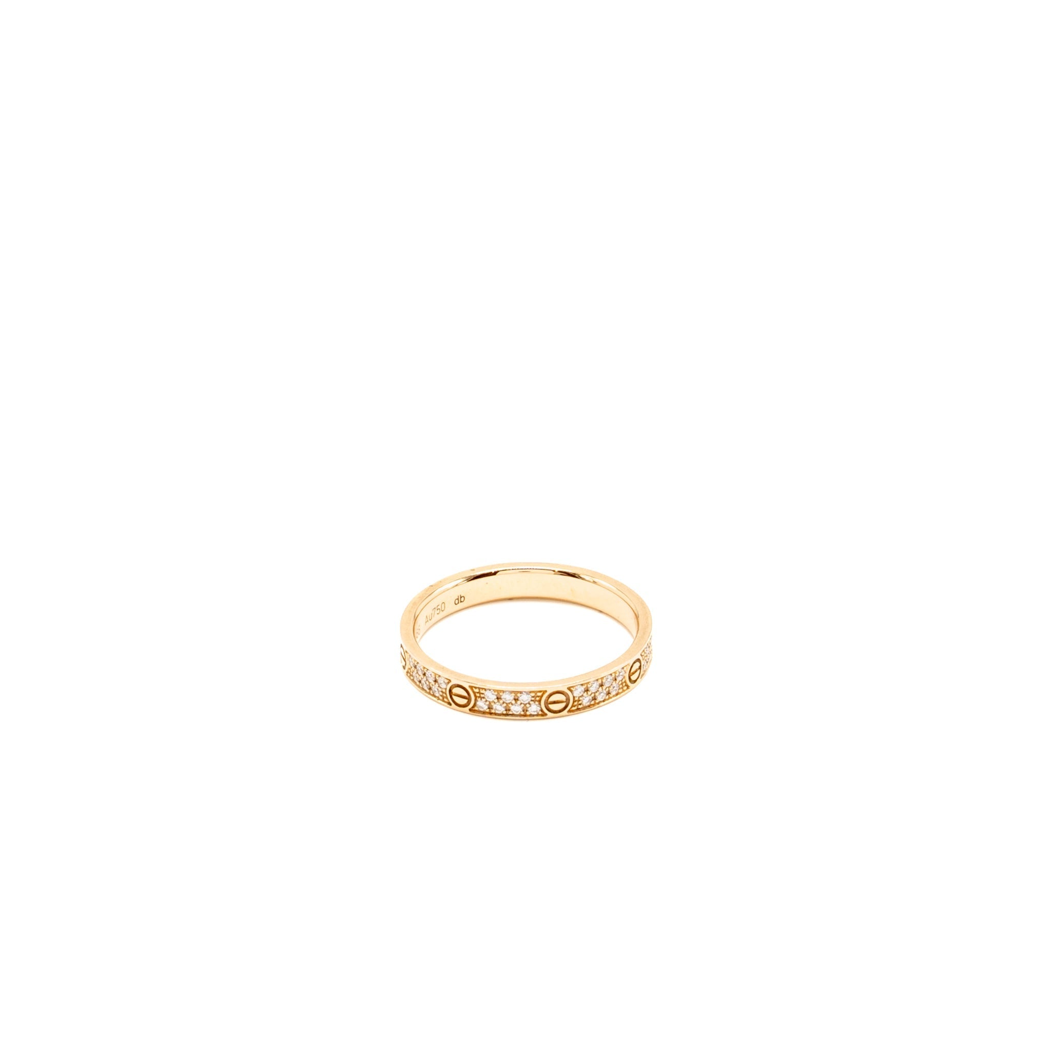 CARTIER LOVE RING ROSE GOLD, DIAMONDS