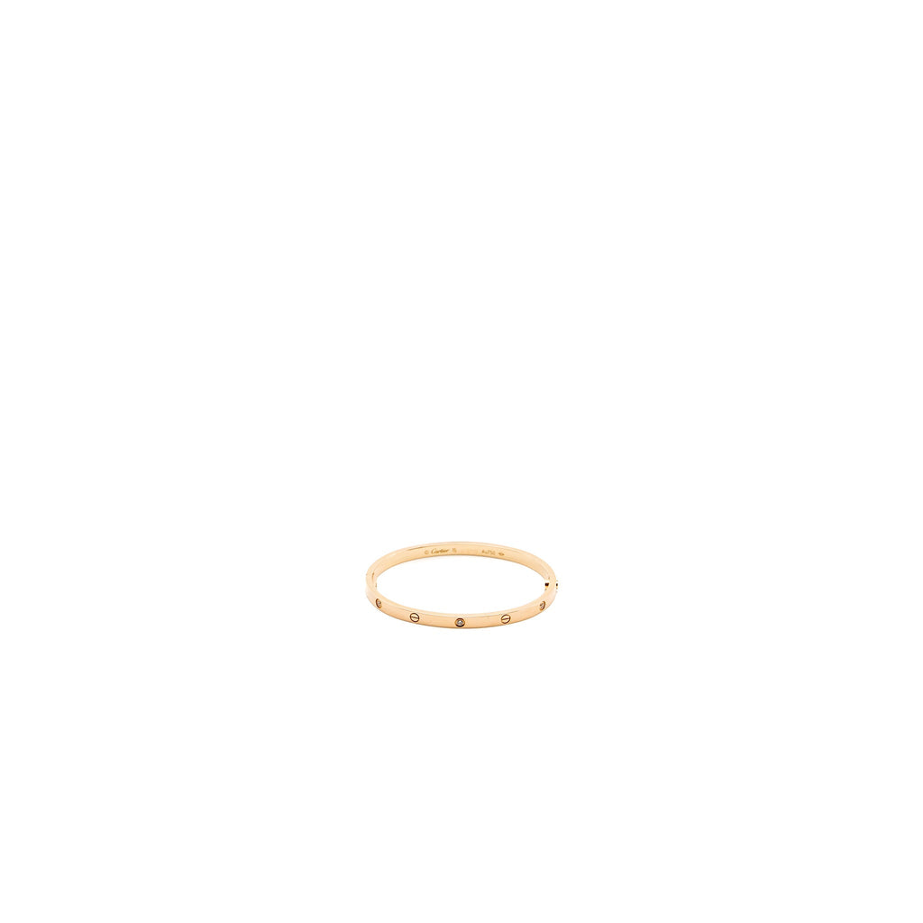 CARTIER LOVE BRACELET ROSE GOLD,6 DIAMONDS