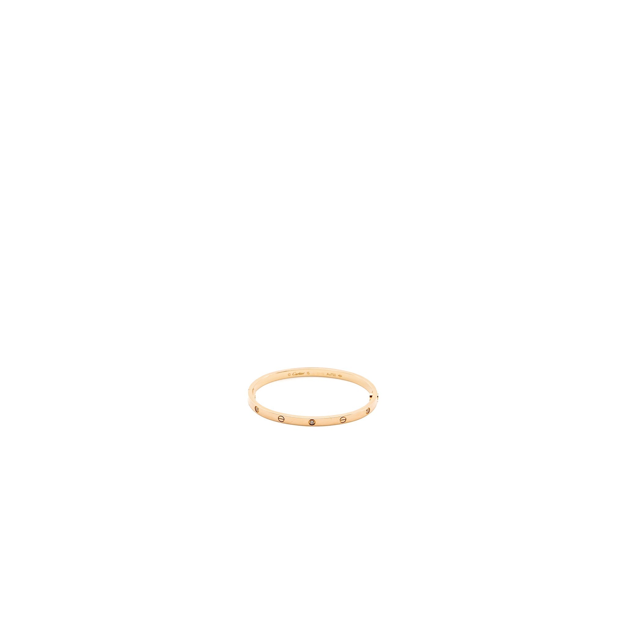CARTIER LOVE BRACELET ROSE GOLD,6 DIAMONDS