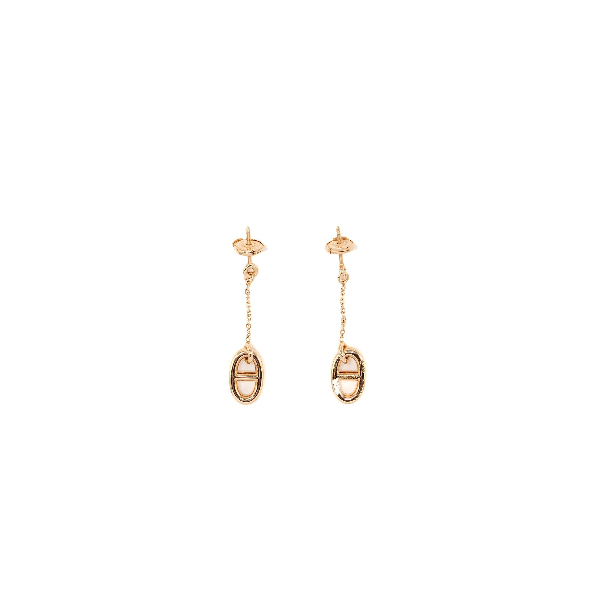 HERMES FARANDOLE EARRINGS ROSE GOLD