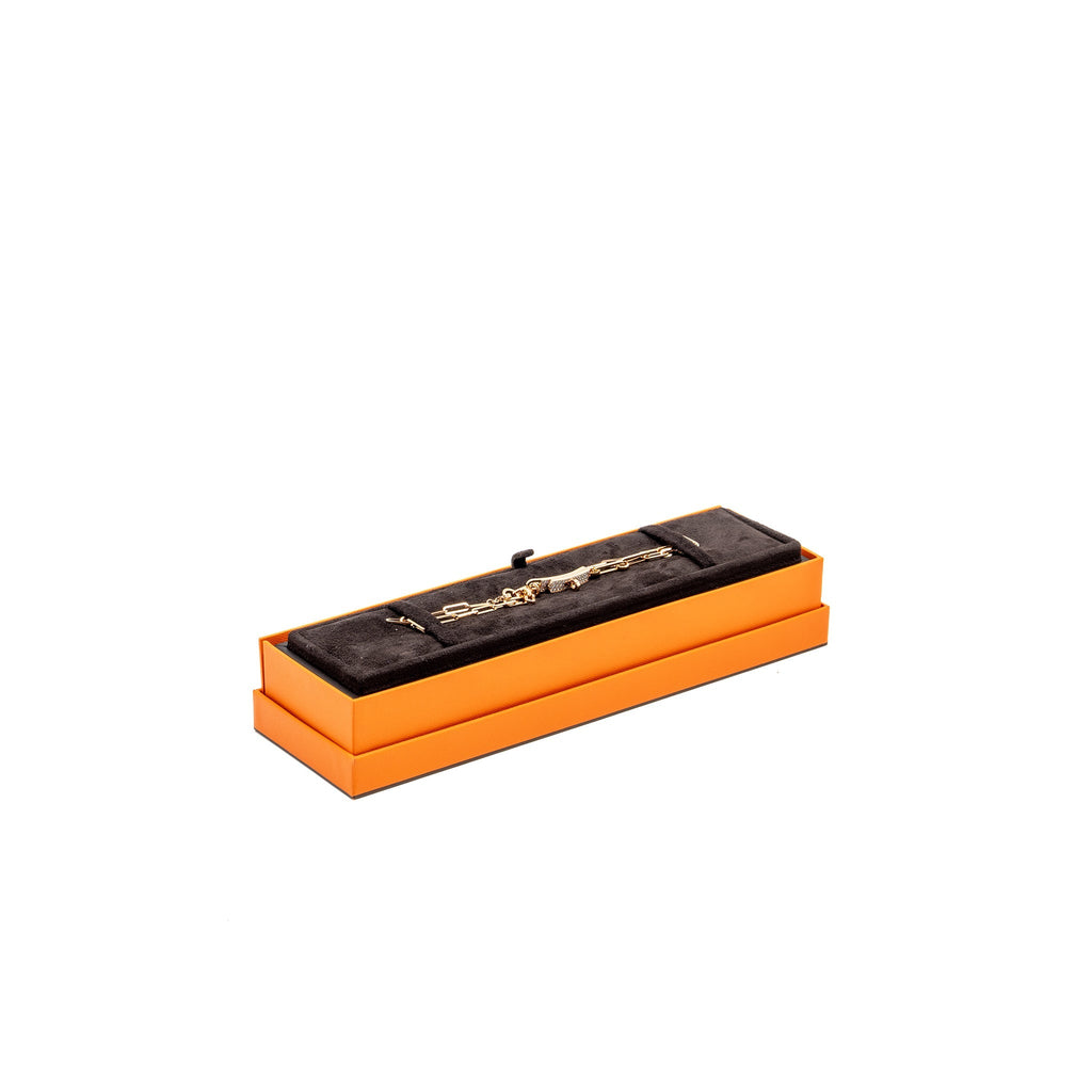 HERMES KELLY CHAIN CHOCKER/DOUBLE BRACELET ROSE GOLD, DIAMONDS