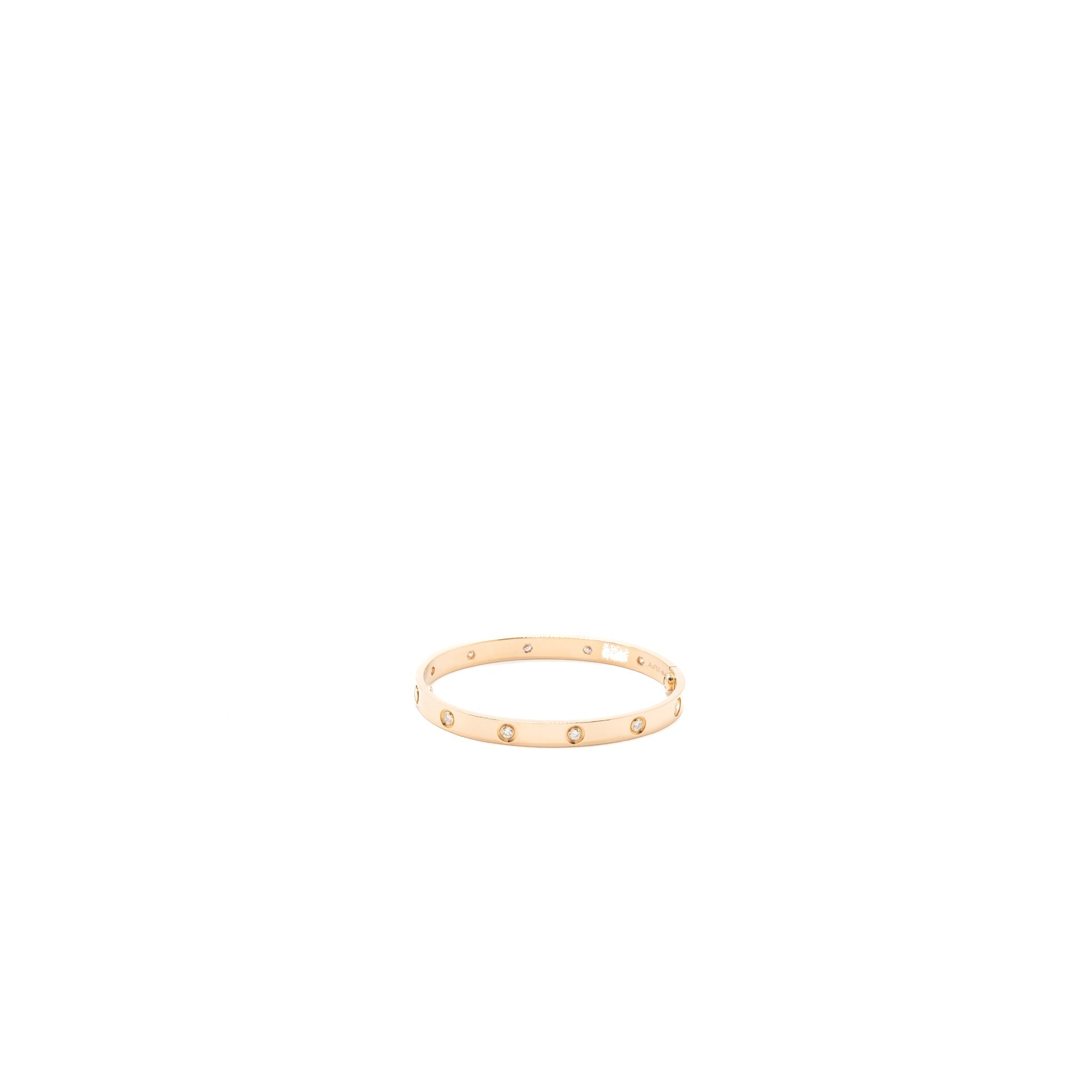 CARTIER LOVE BRACELET ROSE GOLD WITH 10 DIAMONDS