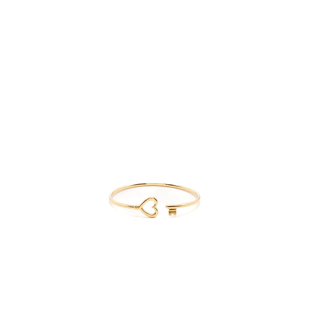 TIFFANY HEART KEY WIRE BRACELET ROSE GOLD