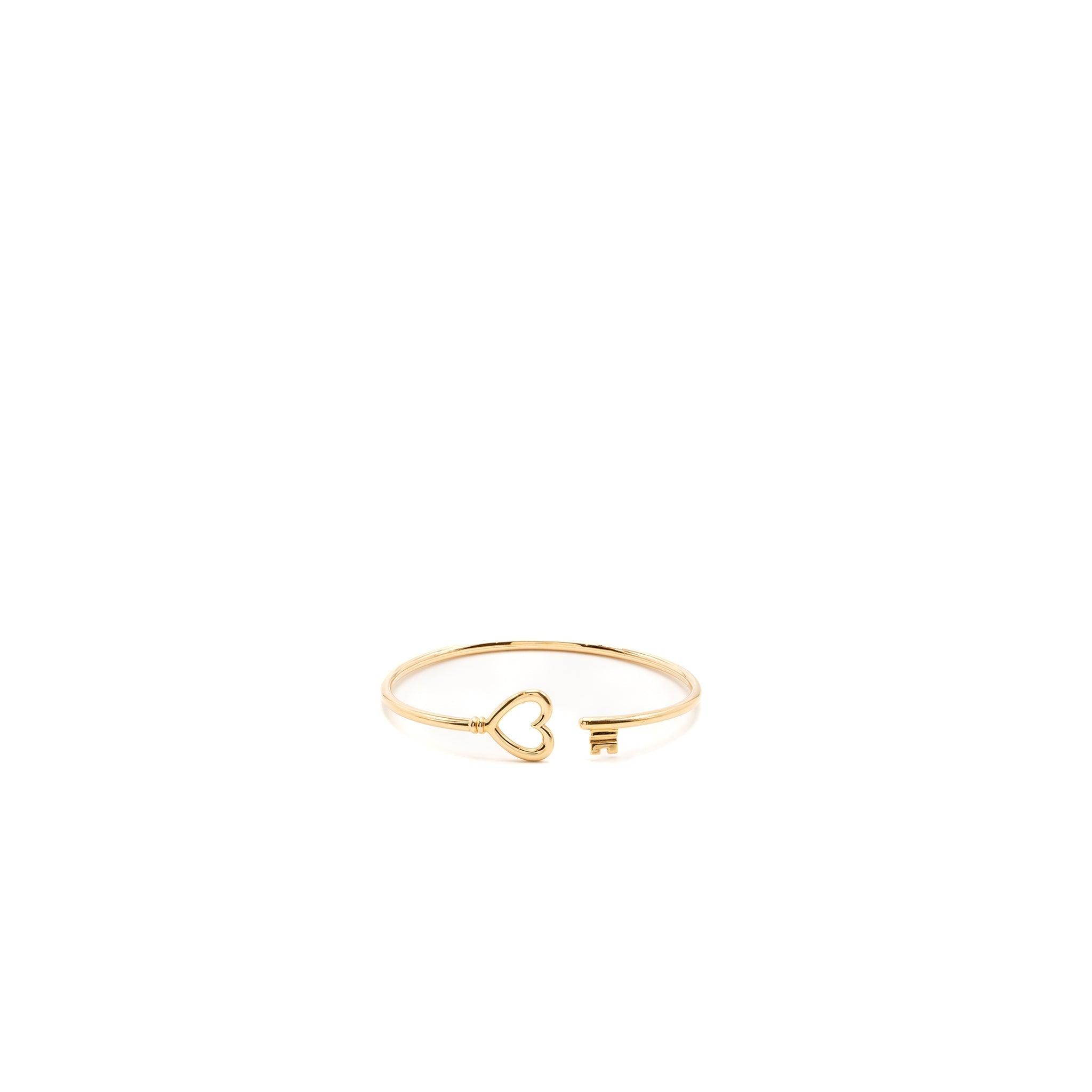 TIFFANY HEART KEY WIRE BRACELET ROSE GOLD