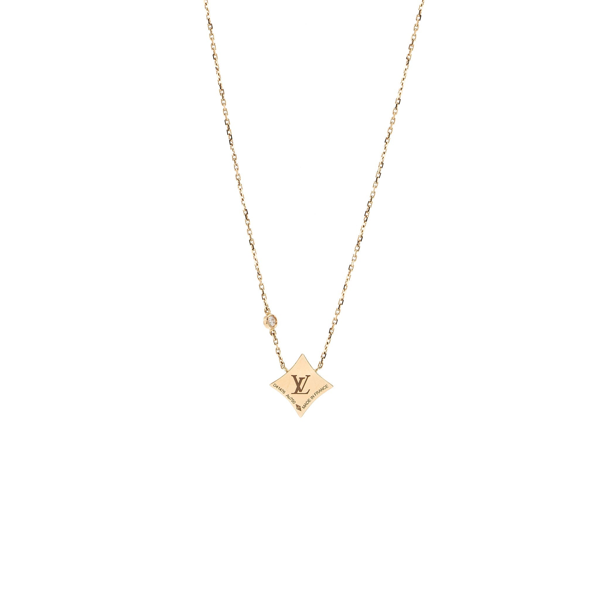 LOUIS VUITTON COLOR BLOSSOM BB STAR PENDANT PINK GOLD MOTHER OF PEARL/DIAMOND