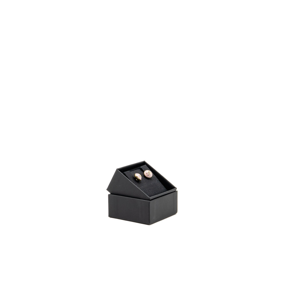 CHANEL 26C ROUND CC LOGO EARRINGS PINK GOLD TONE