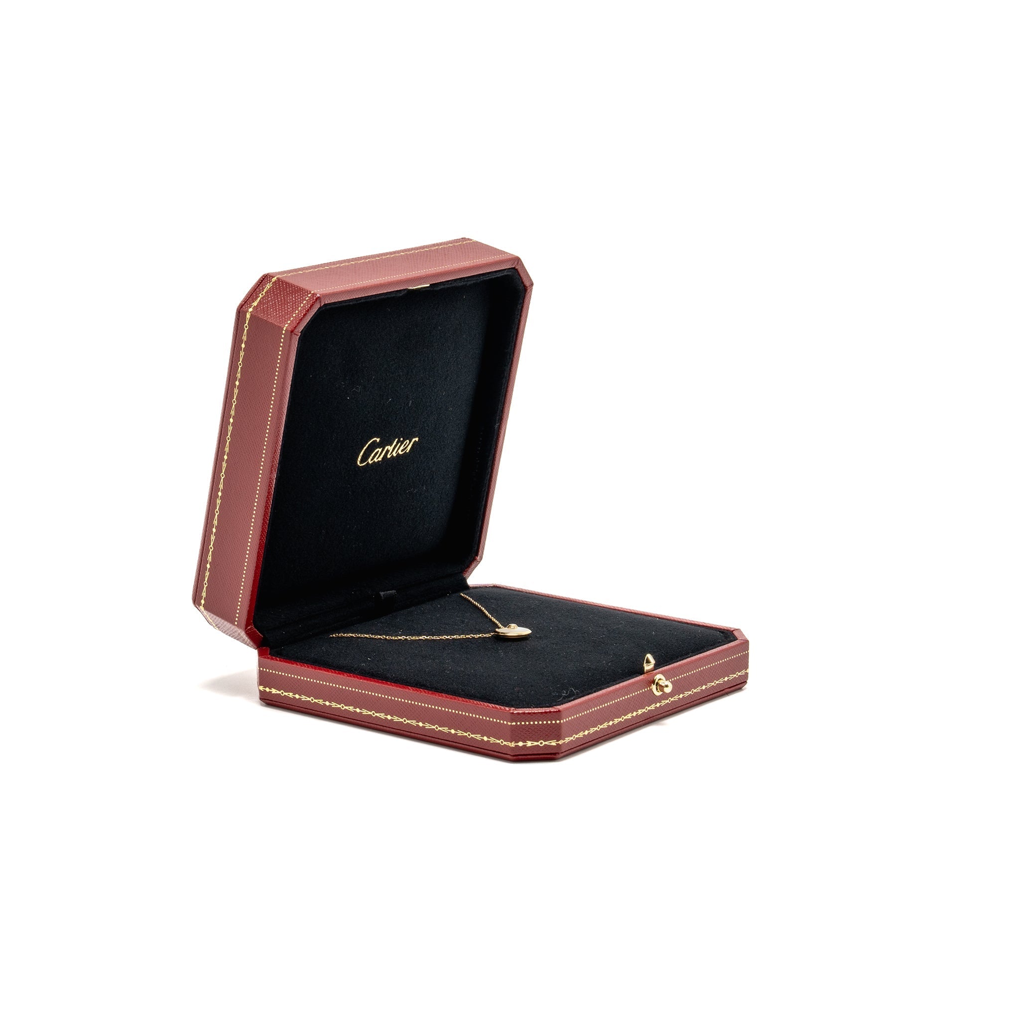 CARTIER AMULETTE DE CARTIER NEKCLACE, XS MODEL, WHITE MOTHER OF PEARL ROSE GOLD DIAMOND