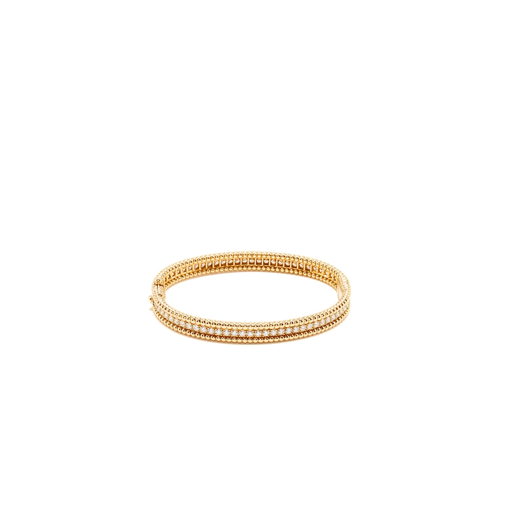 VAN CLEEF & ARPELS PERLEE DIAMONDS BRACELET, 1 ROW ROSE GOLD DIAMONDS