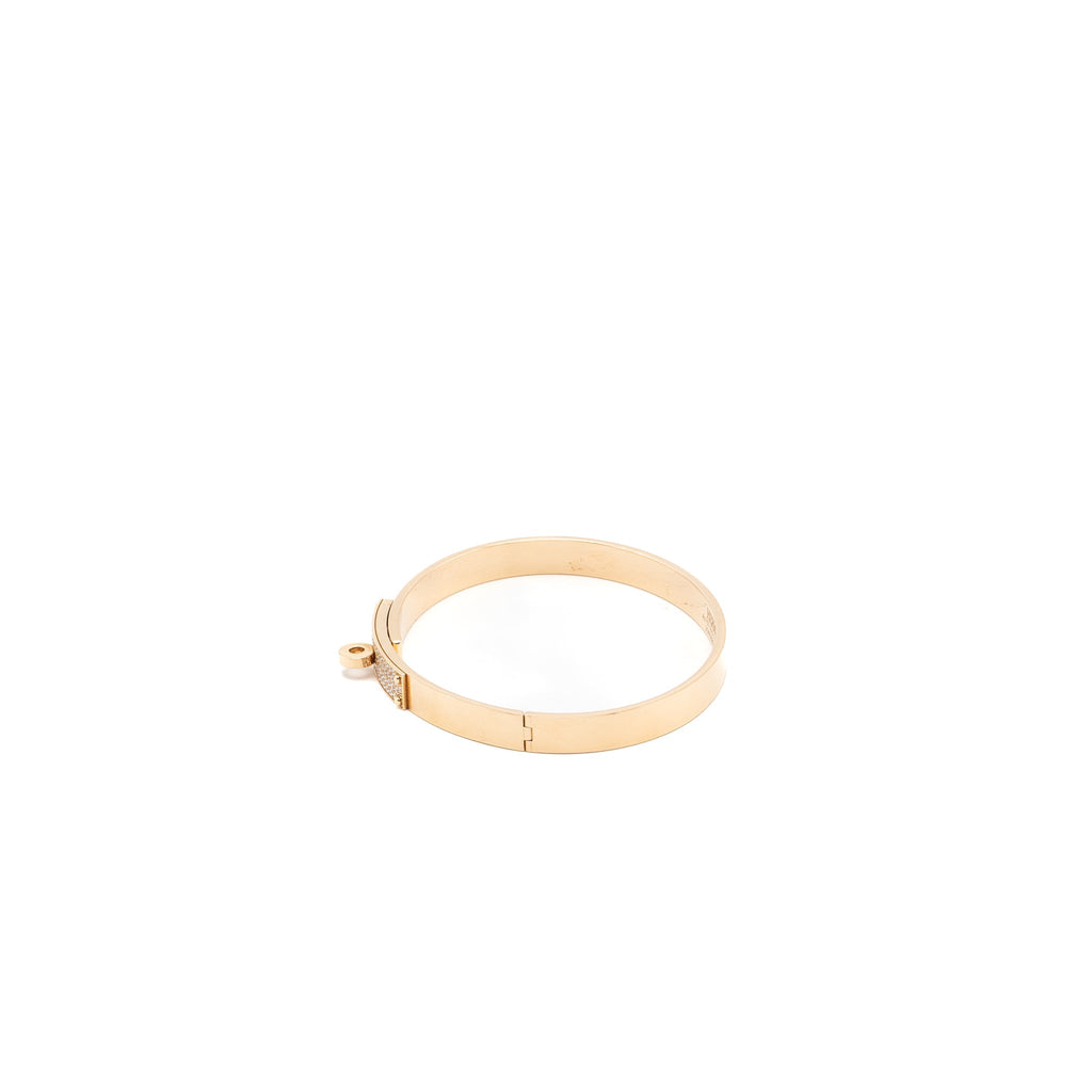HERMES KELLY BRACELET ROSE GOLD WITH DIAMONDS