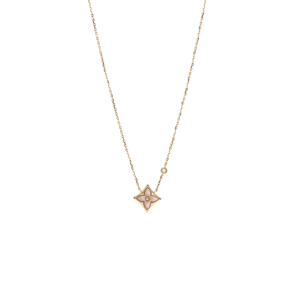 LOUIS VUITTON COLOR BLOSSOM BB STAR PENDANT PINK GOLD MOTHER OF PEARL/DIAMOND