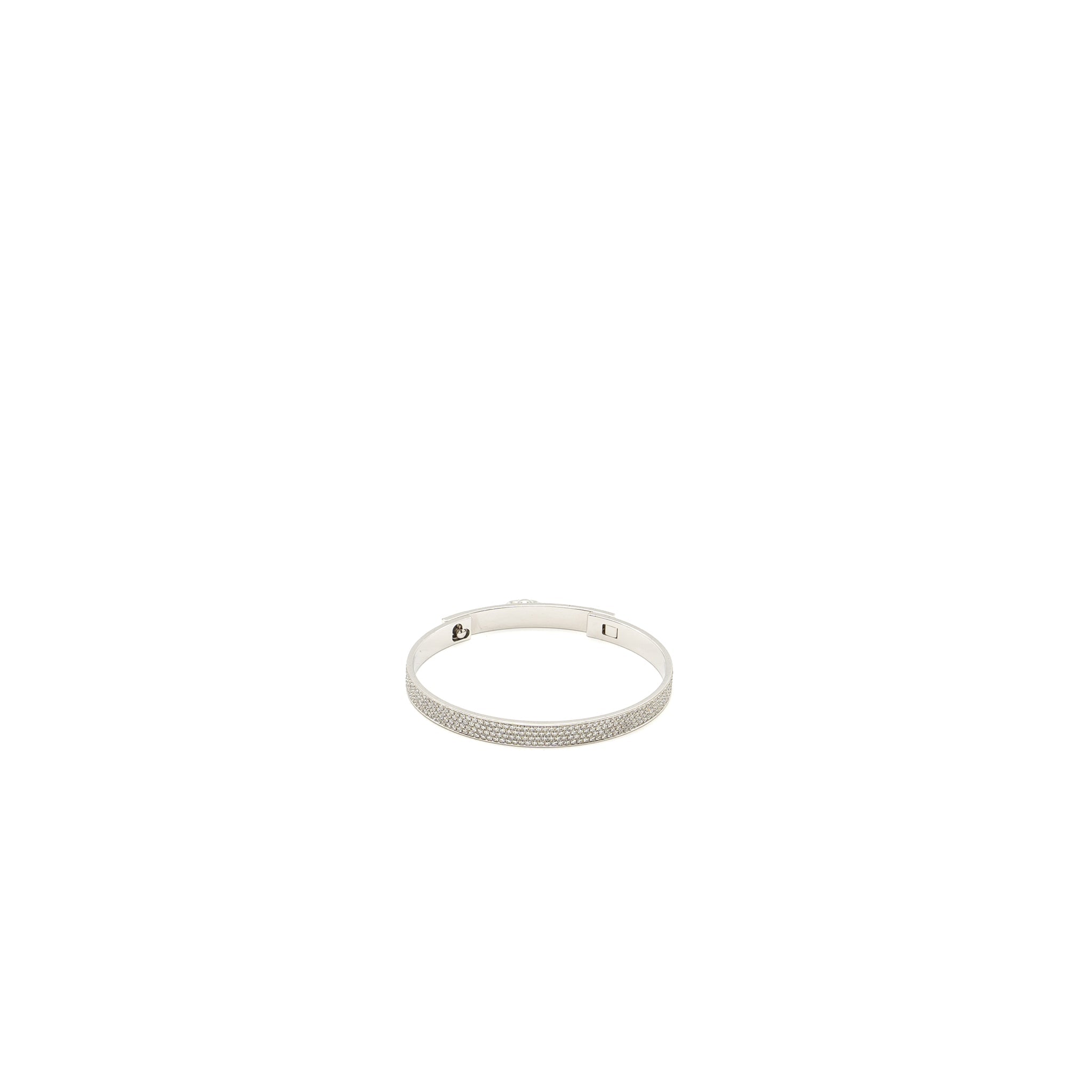 HERMES COLLIER DE CHIEN BRACELET WHITE GOLD /DIAMONDS
