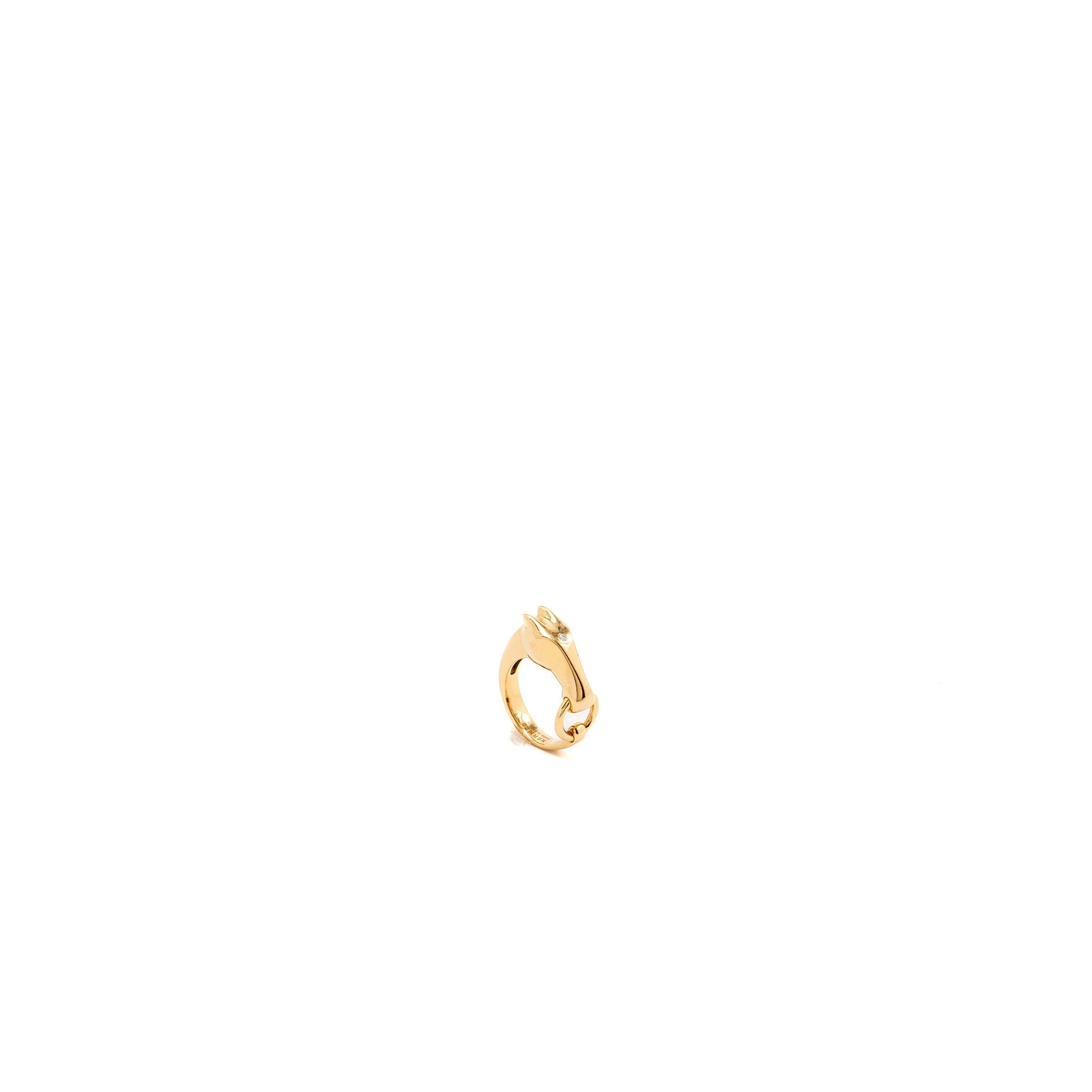 HERMES GALLOP RING ROSE GOLD, 1 DIAMOND