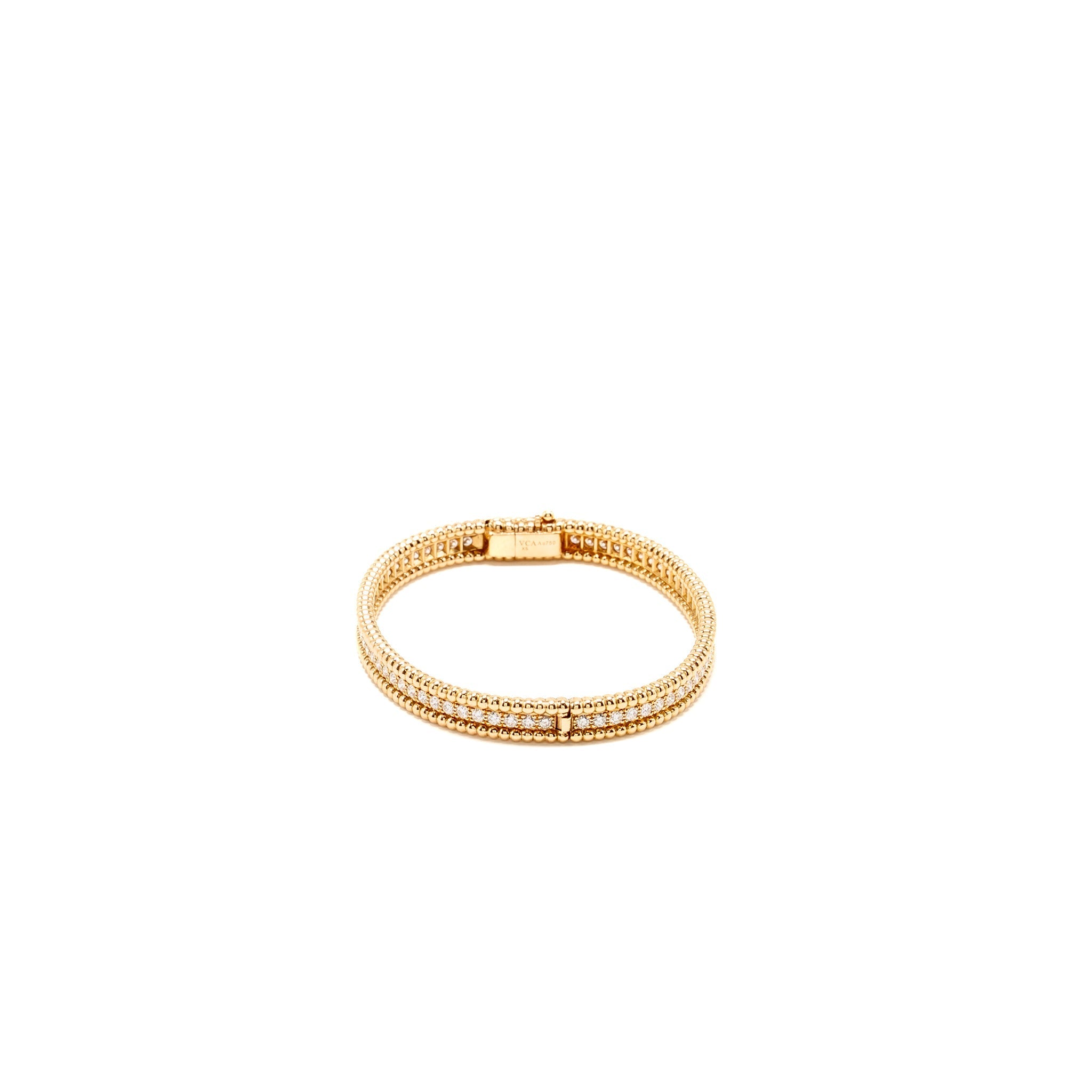VAN CLEEF & ARPELS PERLEE DIAMONDS BRACELET, 1 ROW ROSE GOLD DIAMONDS