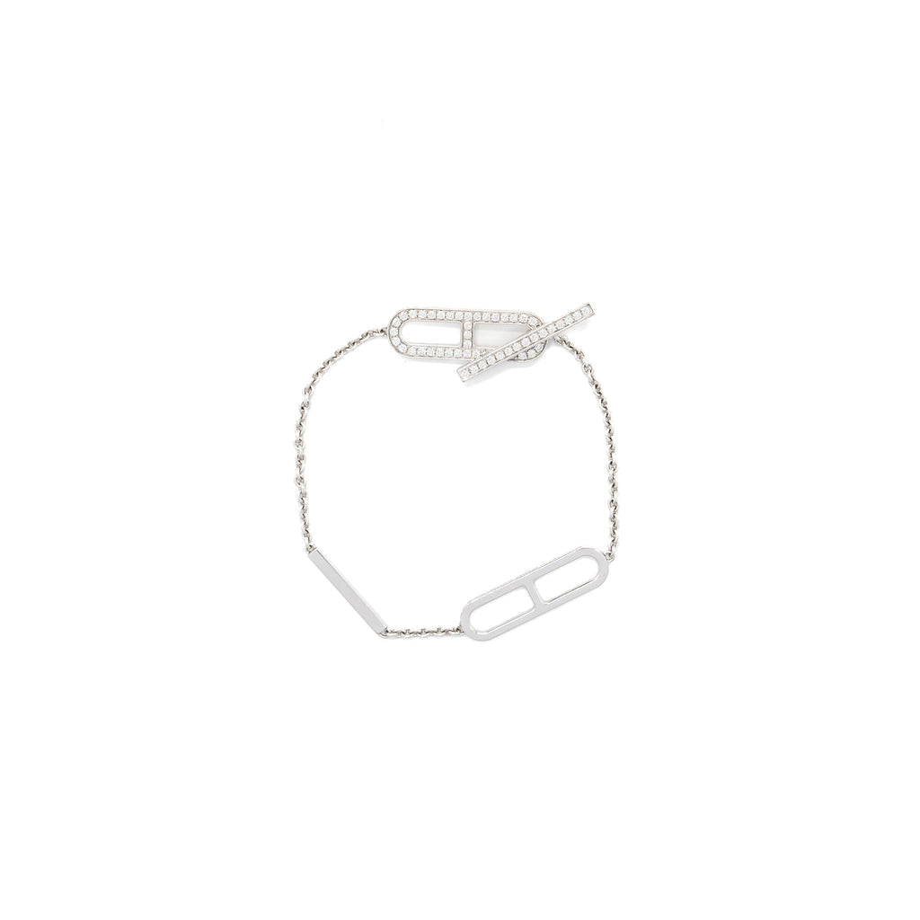 HERMES EVER CHAINE D’ANCRE BRACELET WHITE GOLD DIAMONDS
