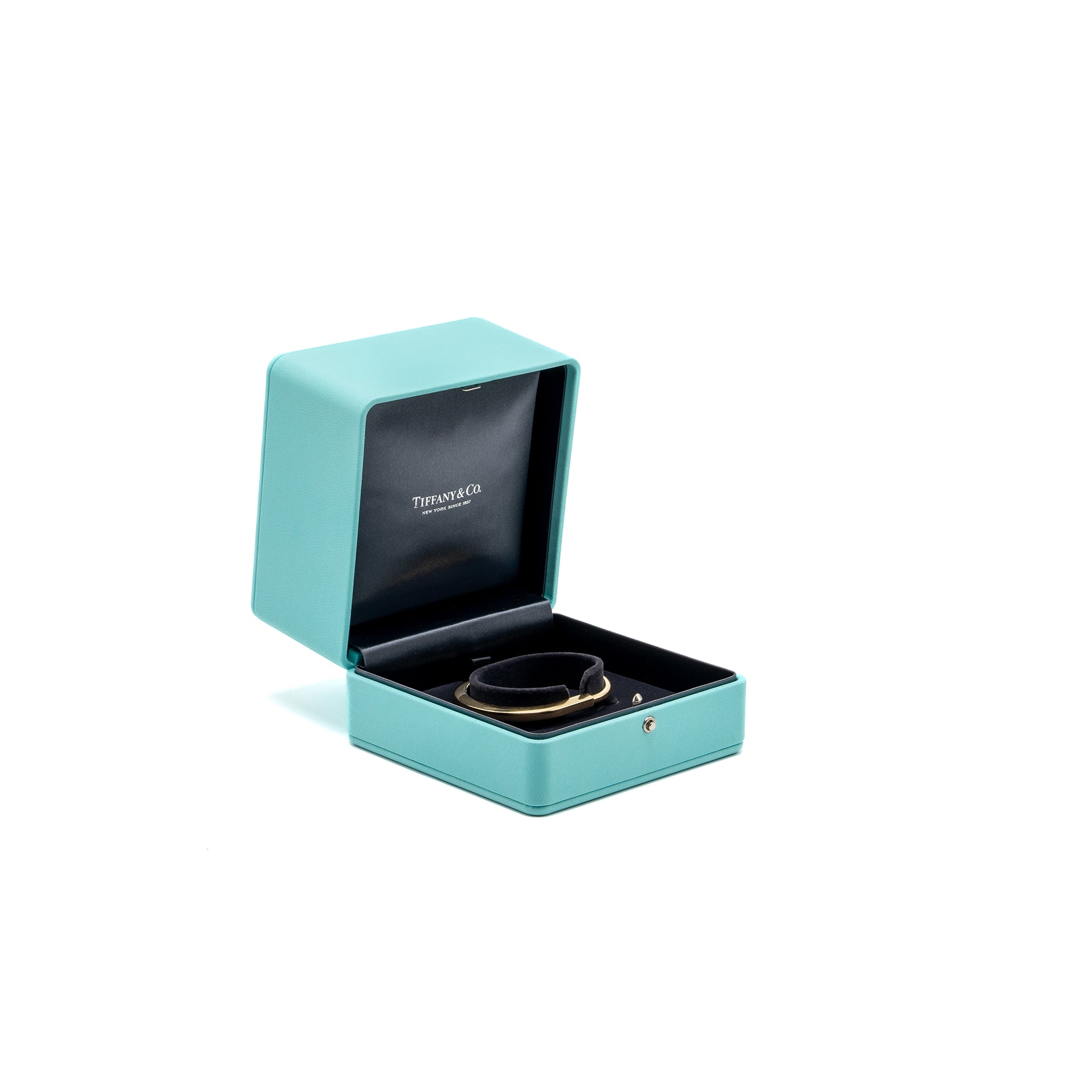 TIFFANY LOCK BANGLE HIDDEN CLOSURE 18K YELLOW GOLD