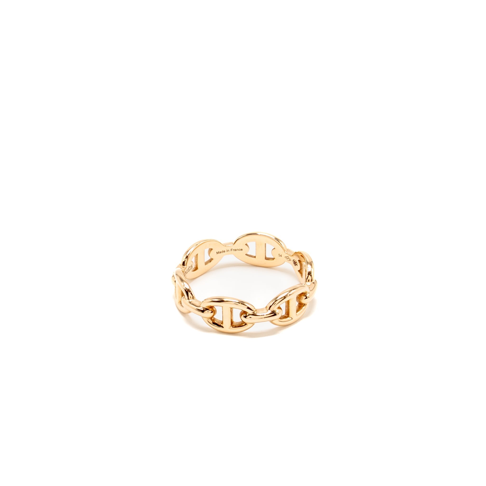 HERMES CHAINE D'ANCRE ENCHAINEE RING ROSE GOLD