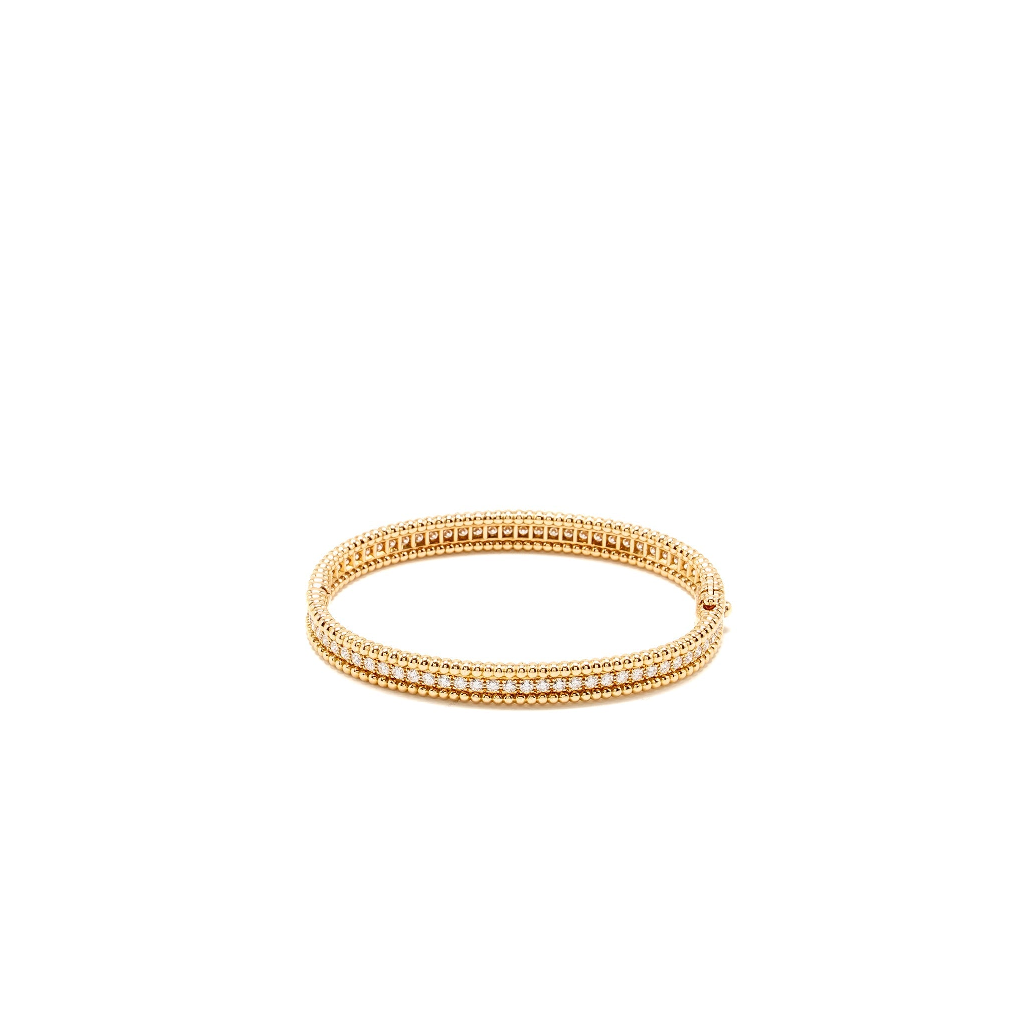 VAN CLEEF & ARPELS PERLEE DIAMONDS BRACELET, 1 ROW ROSE GOLD DIAMONDS