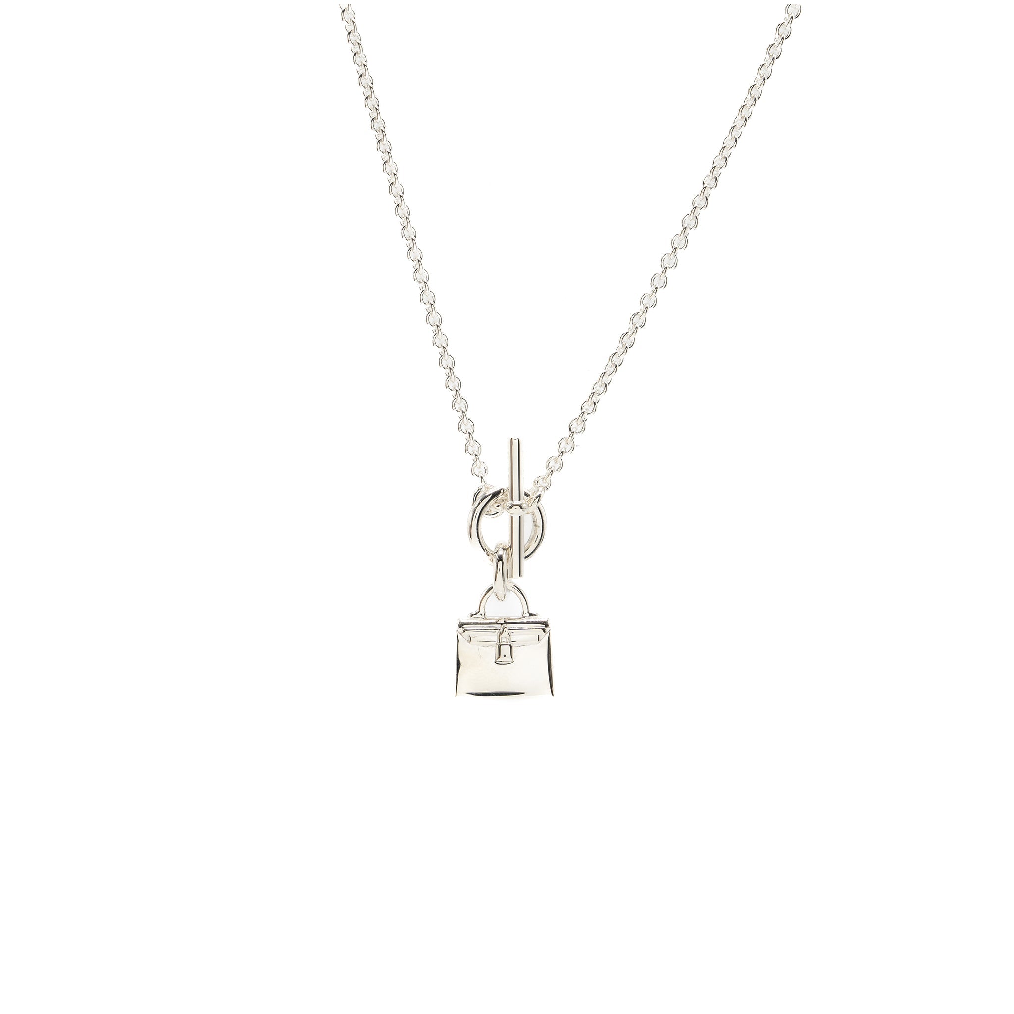 HERMES STERLING SILVER KELLY NECKLACE