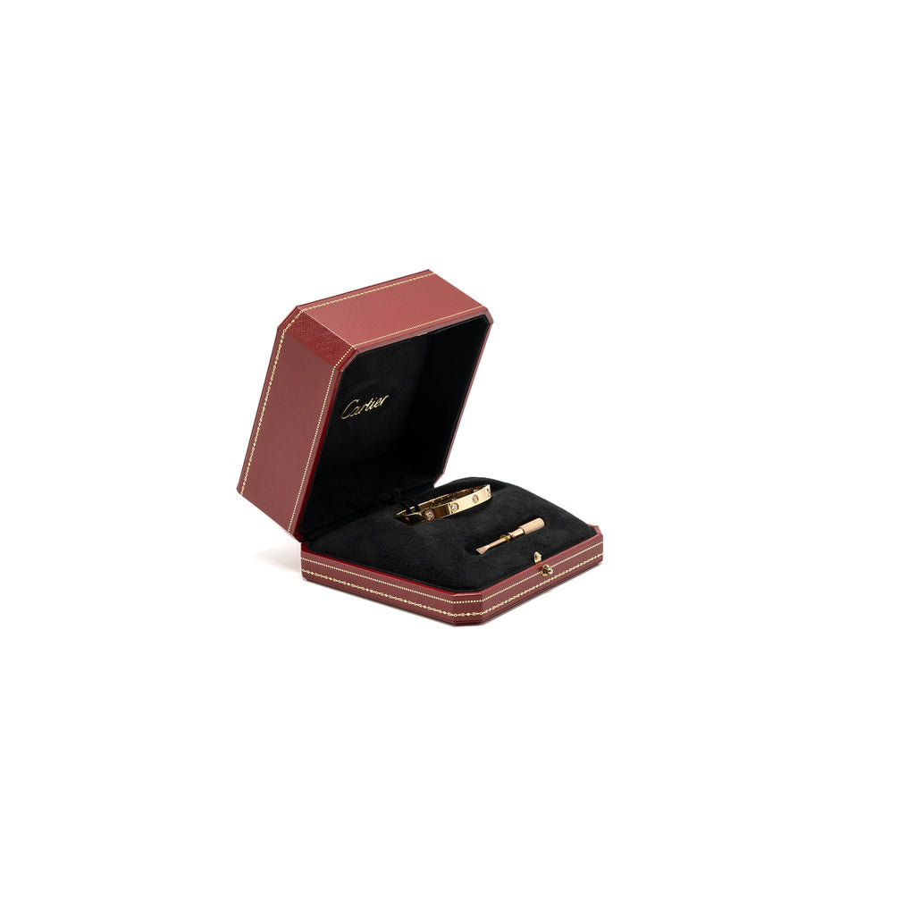 CARTIER LOVE BRACELET ROSE GOLD 10 DIAMONDS