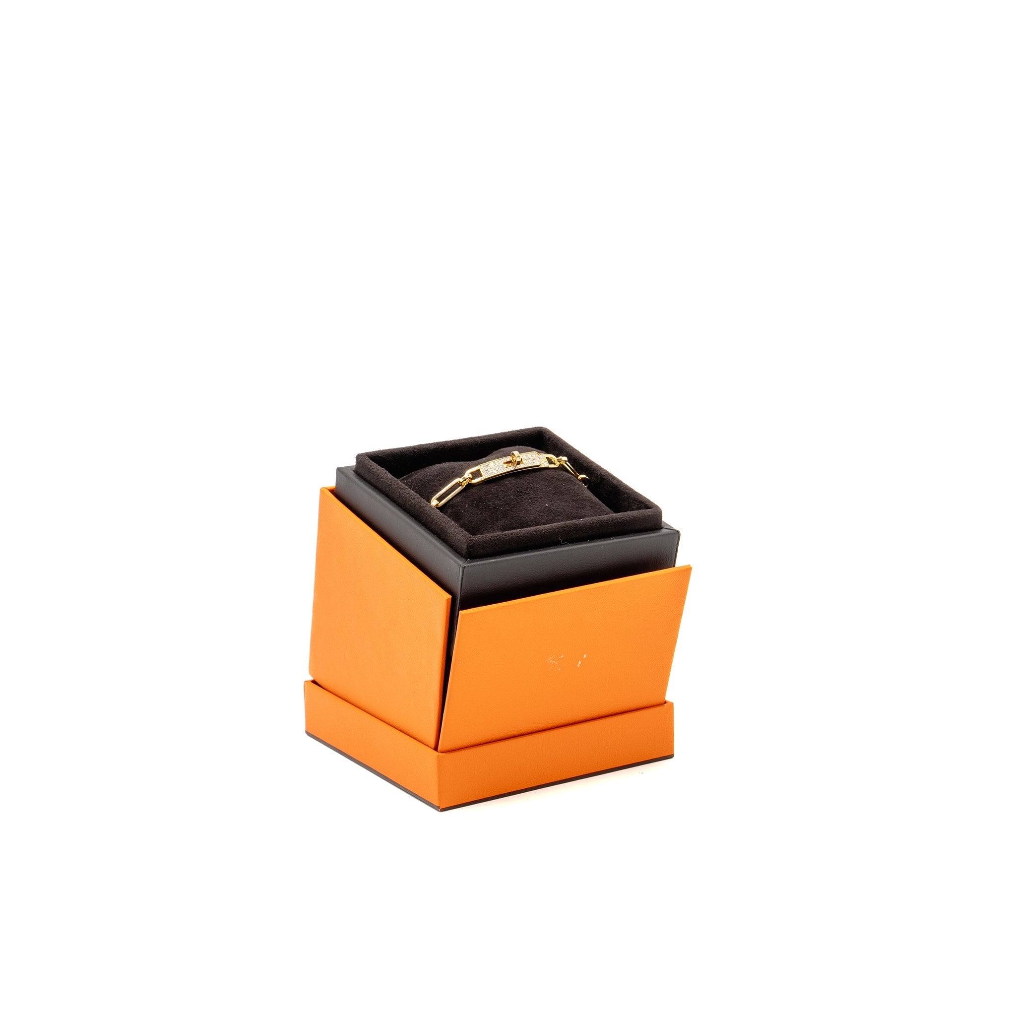HERMES KELLY CHAINE BRACELET YELLOW GOLD/DIAMONDS