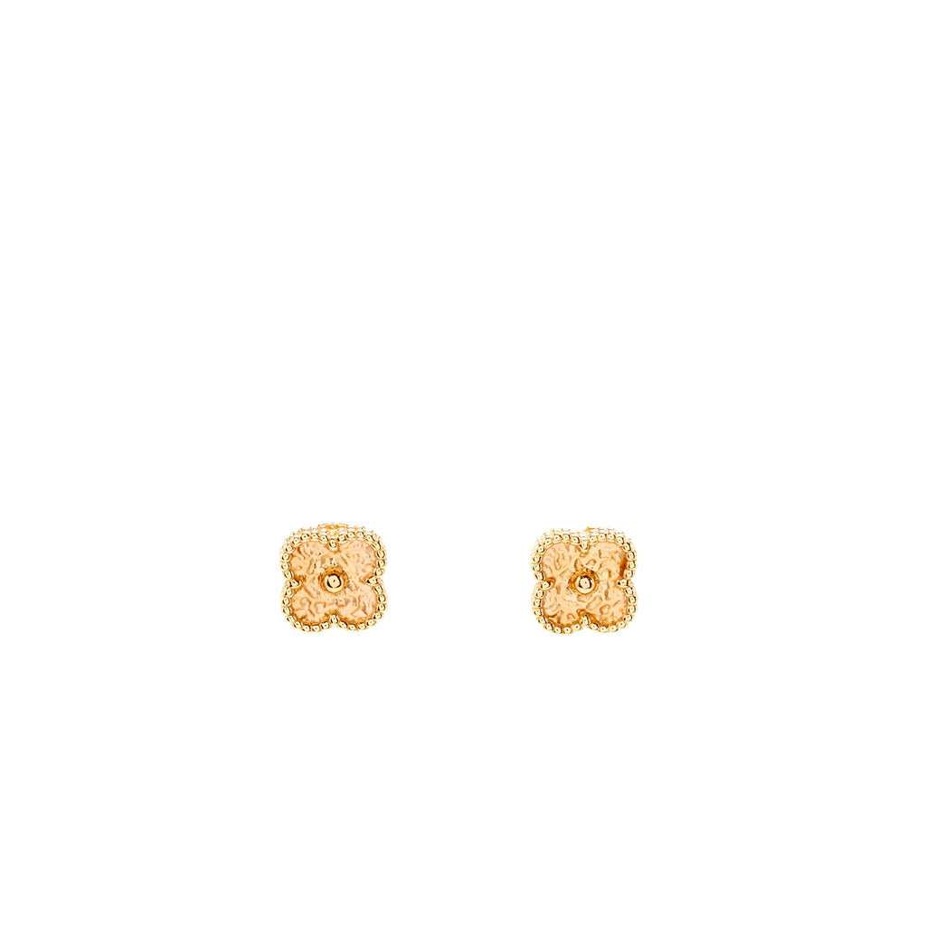 VAN CLEEF & ARPELS SWEET ALHAMBRA EARSTUDS/EARRINGS ROSE GOLD