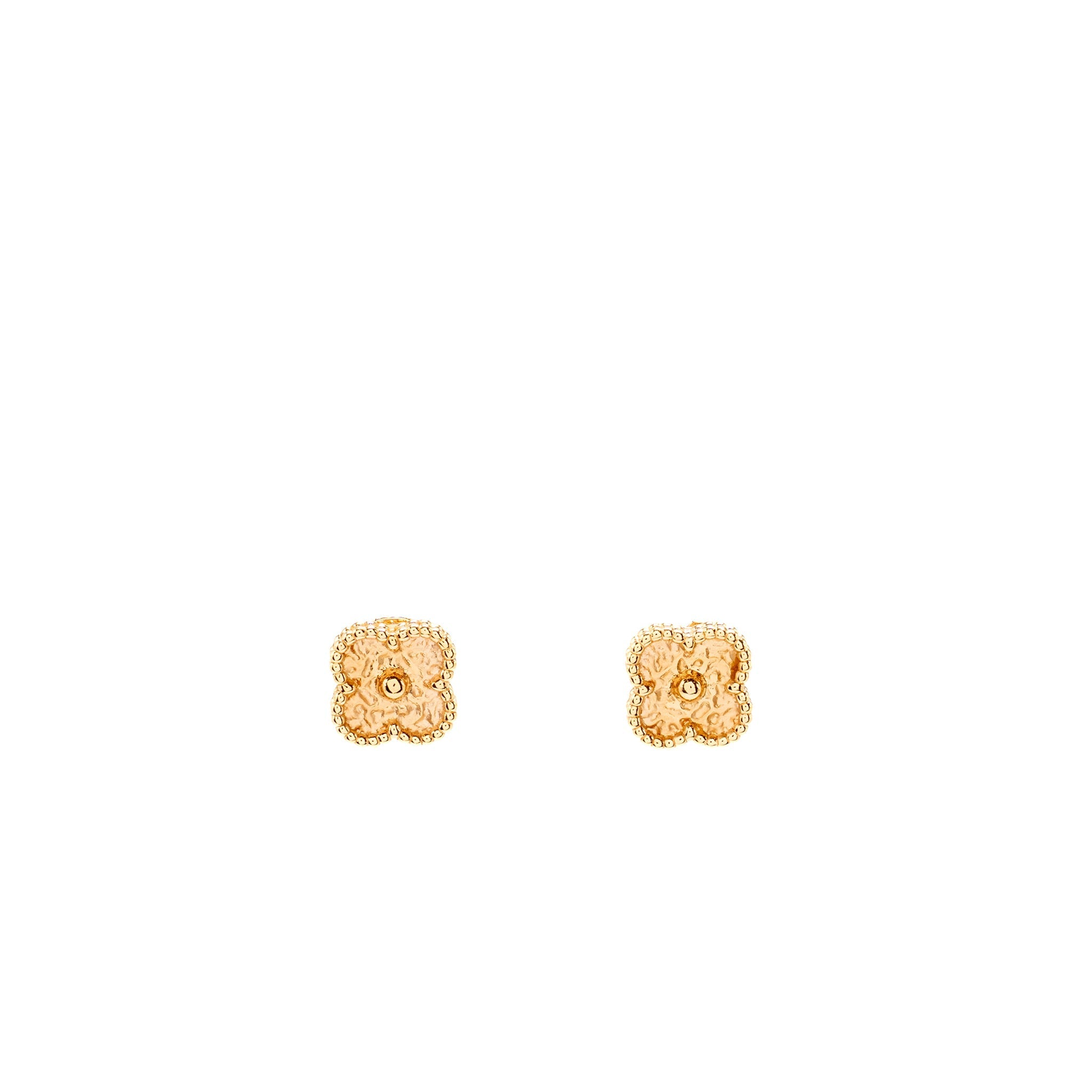 VAN CLEEF & ARPELS SWEET ALHAMBRA EARSTUDS/EARRINGS ROSE GOLD