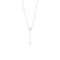HERMES LARIAT FINESSE NECKLACE WHITE GOLD DIAMONDS
