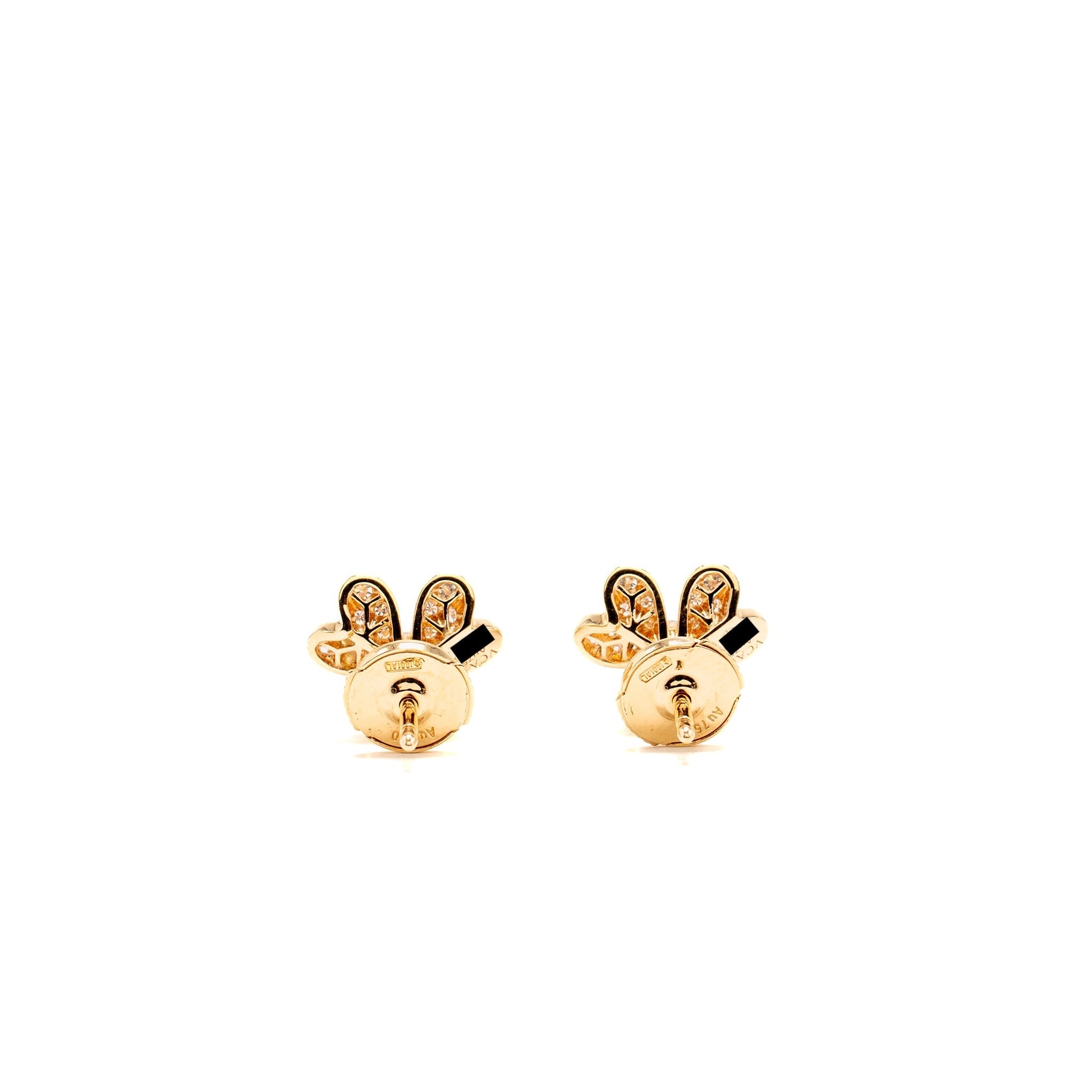 VAN CLEEF & ARPELS FRIVOLE EARRINGS ROSE GOLD/DIAMONDS