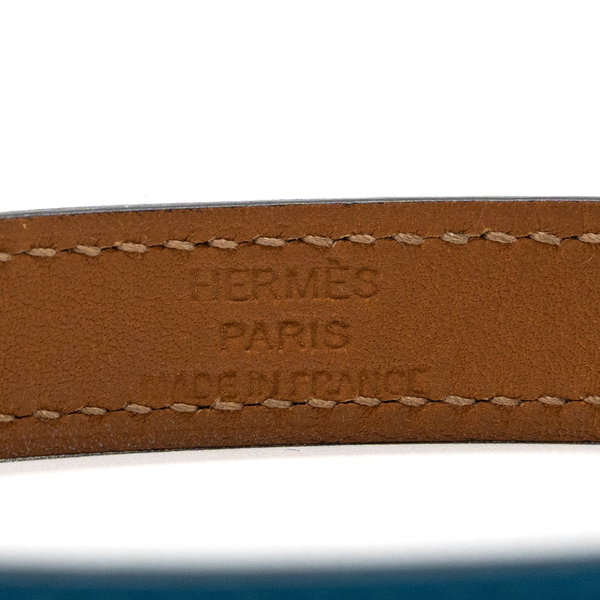 HERMES SIZE T1 KELLY DOUBLE TOUR BRACELET GREEN/BLUE SHW (2 ITEMS SELL IN A SET)