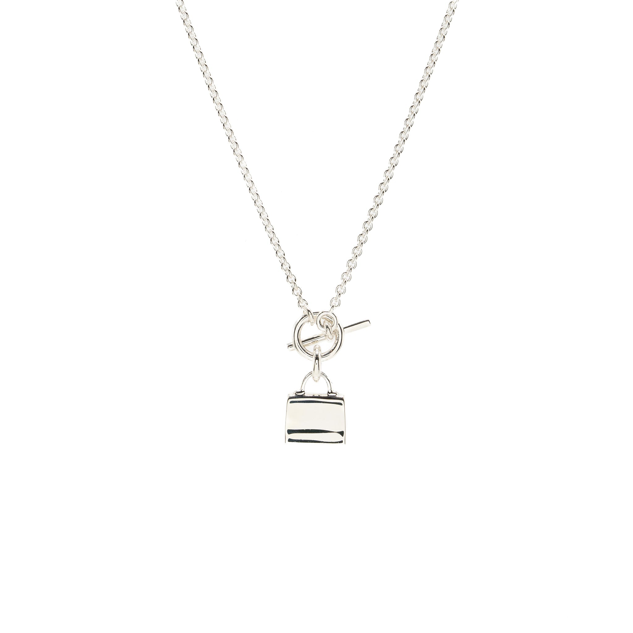 HERMES STERLING SILVER KELLY NECKLACE