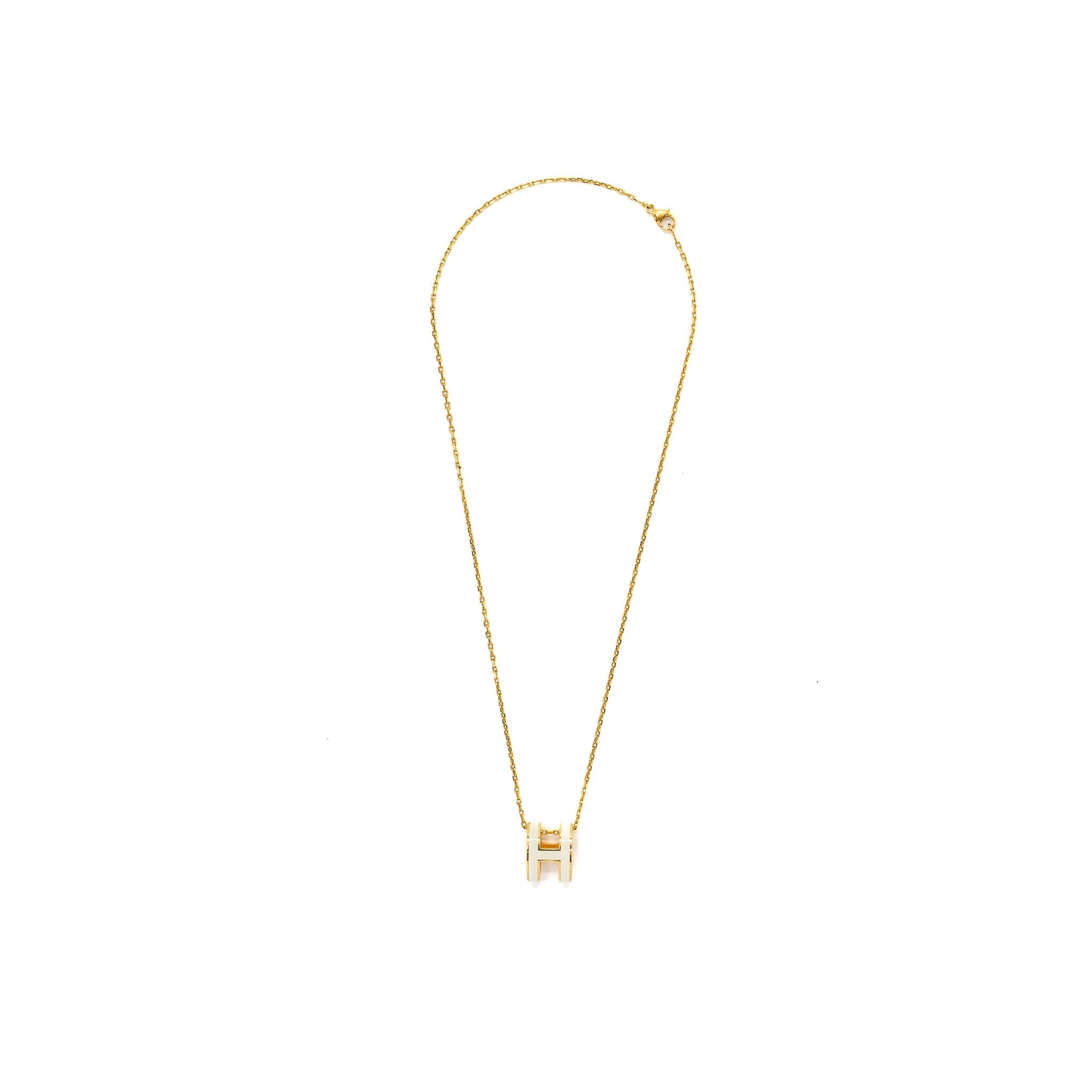 HERMES POP H PENDANTS BLANC GHW