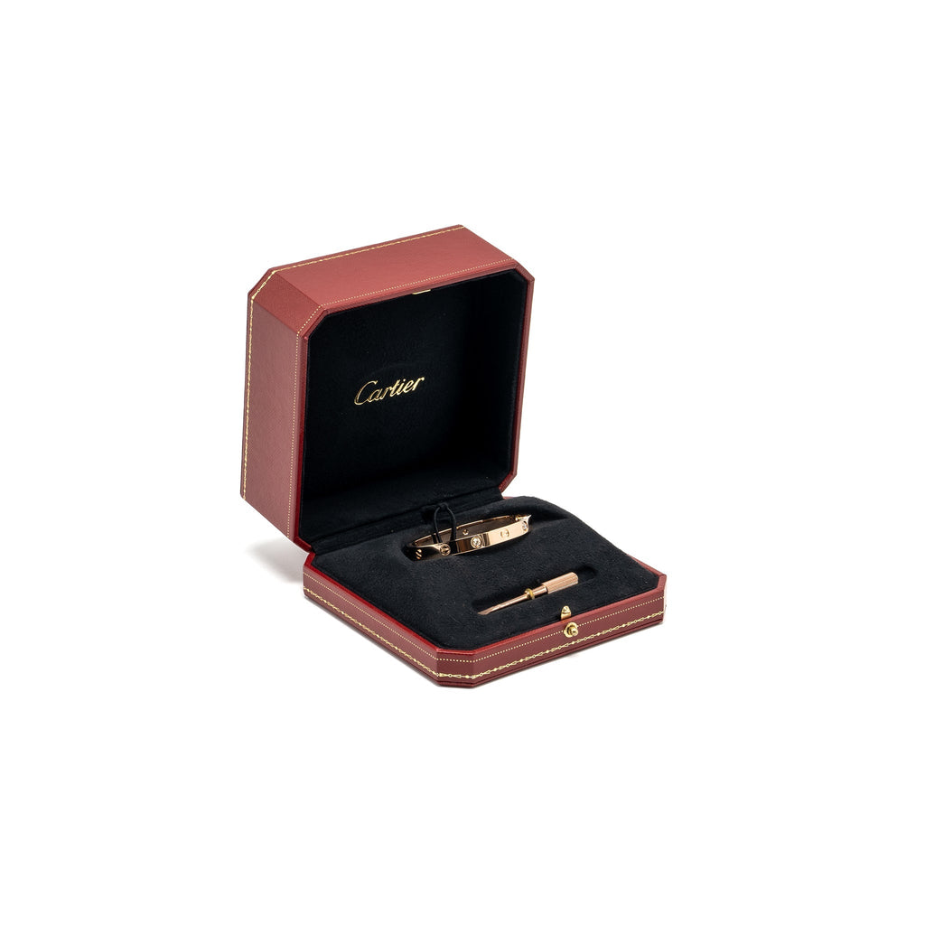 CARTIER LOVE BRACELET ROSE GOLD 4 DIAMONDS