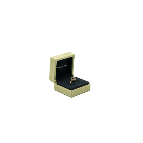 VAN CLEEF & ARPELS VINTAGE ALHAMBRA RING ONYX,18K YELLOW GOLD, DIAMOND