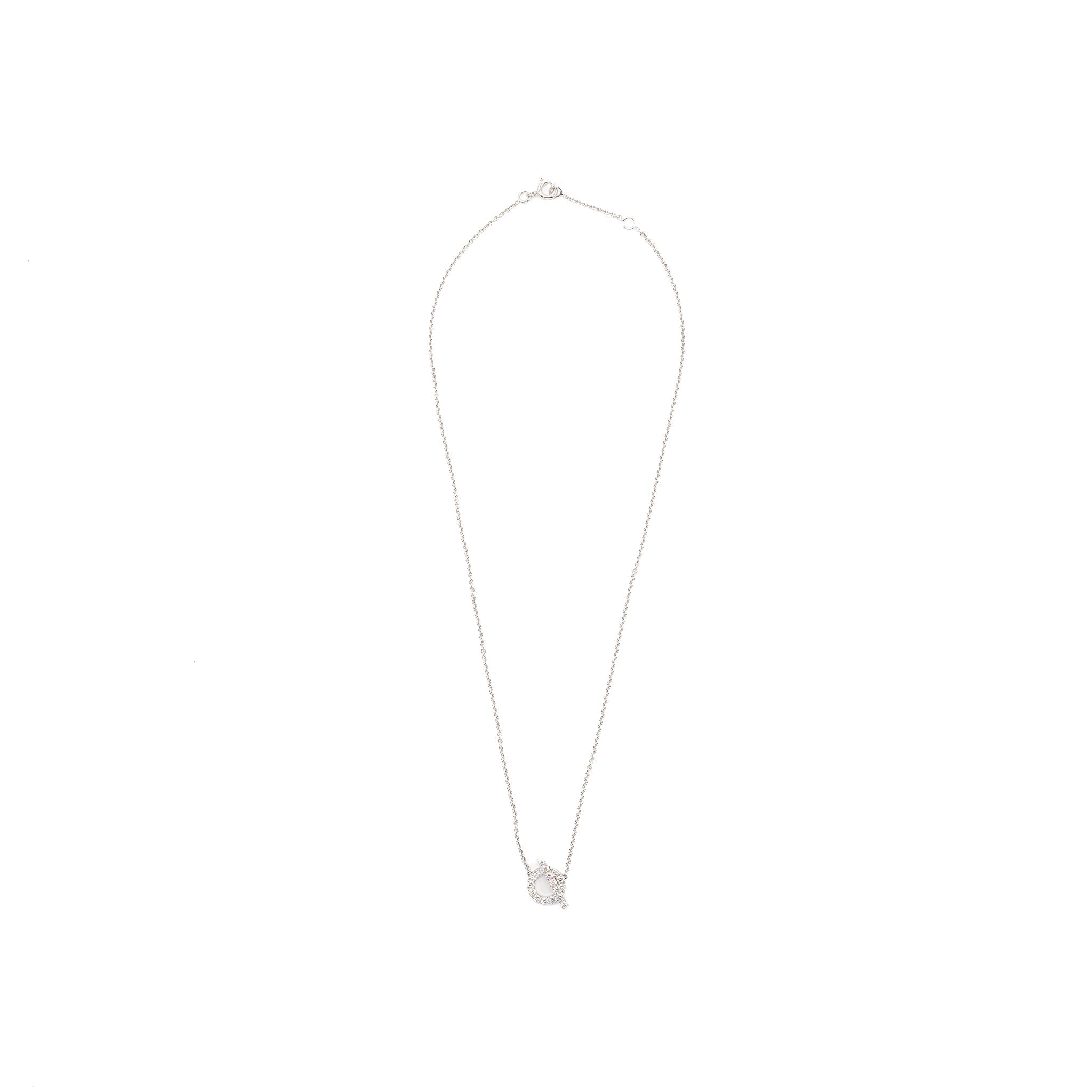 HERMES FINESSE NECKLACE WHITE GOLD DIAMONDS