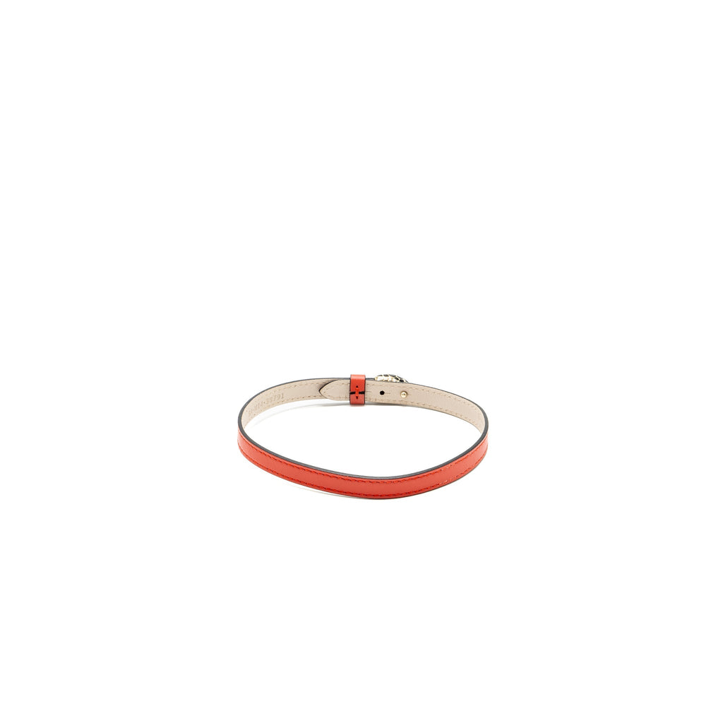 BVLGARI SERPENTI FOREVER BRACELET LEATHER RED LGHW