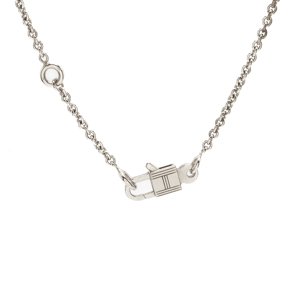 HERMES CONSTANCE AMULETTE PENDANT WHITE GOLD DIAMONDS