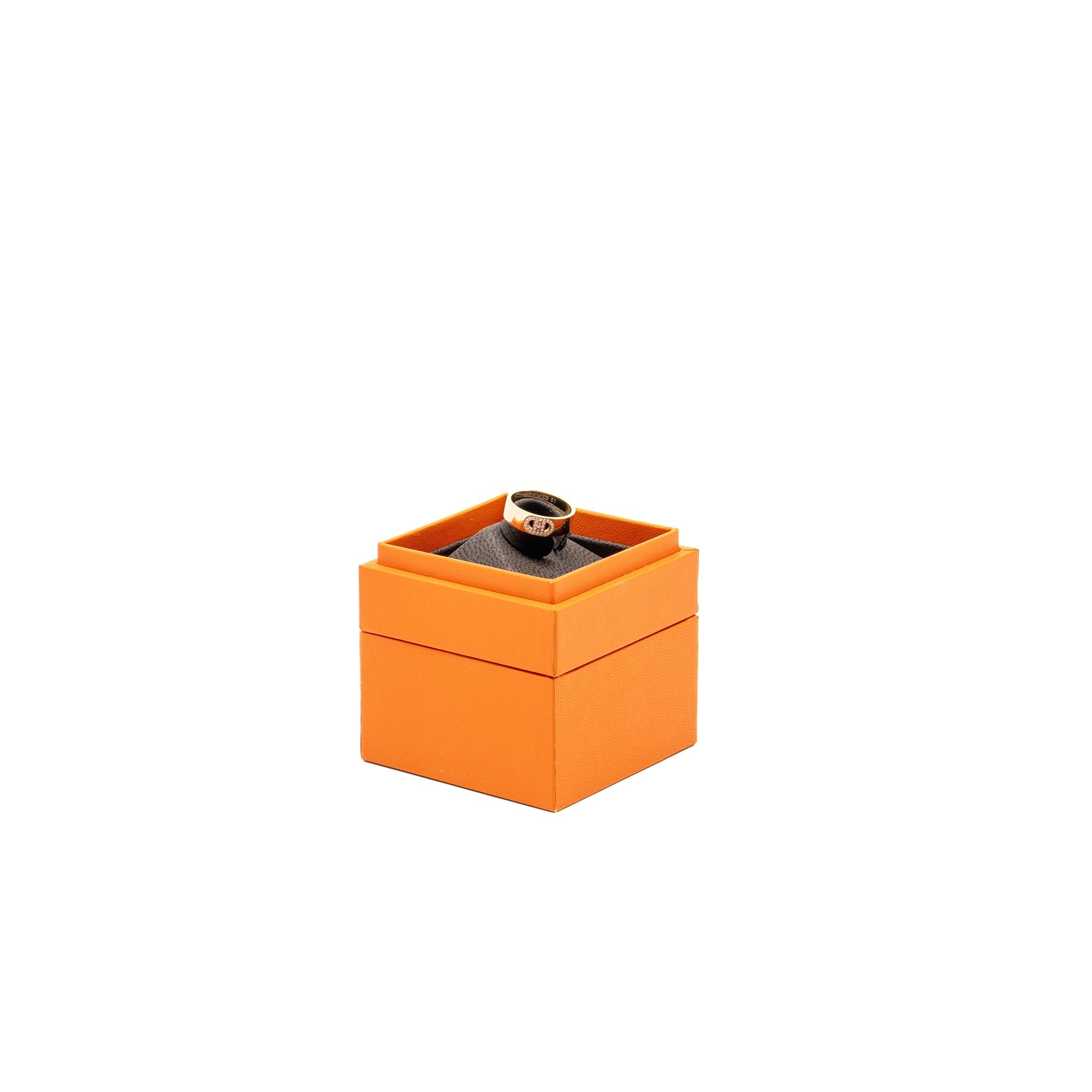 HERMES H CHAINE D’ANCRE RING ROSE GOLD, DIAMONDS