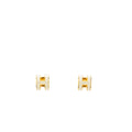 HERMES MINI POP H EARRINGS BLANC GHW