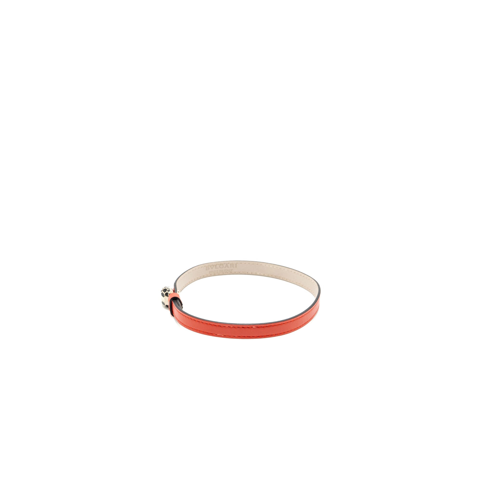 BVLGARI SERPENTI FOREVER BRACELET LEATHER RED LGHW