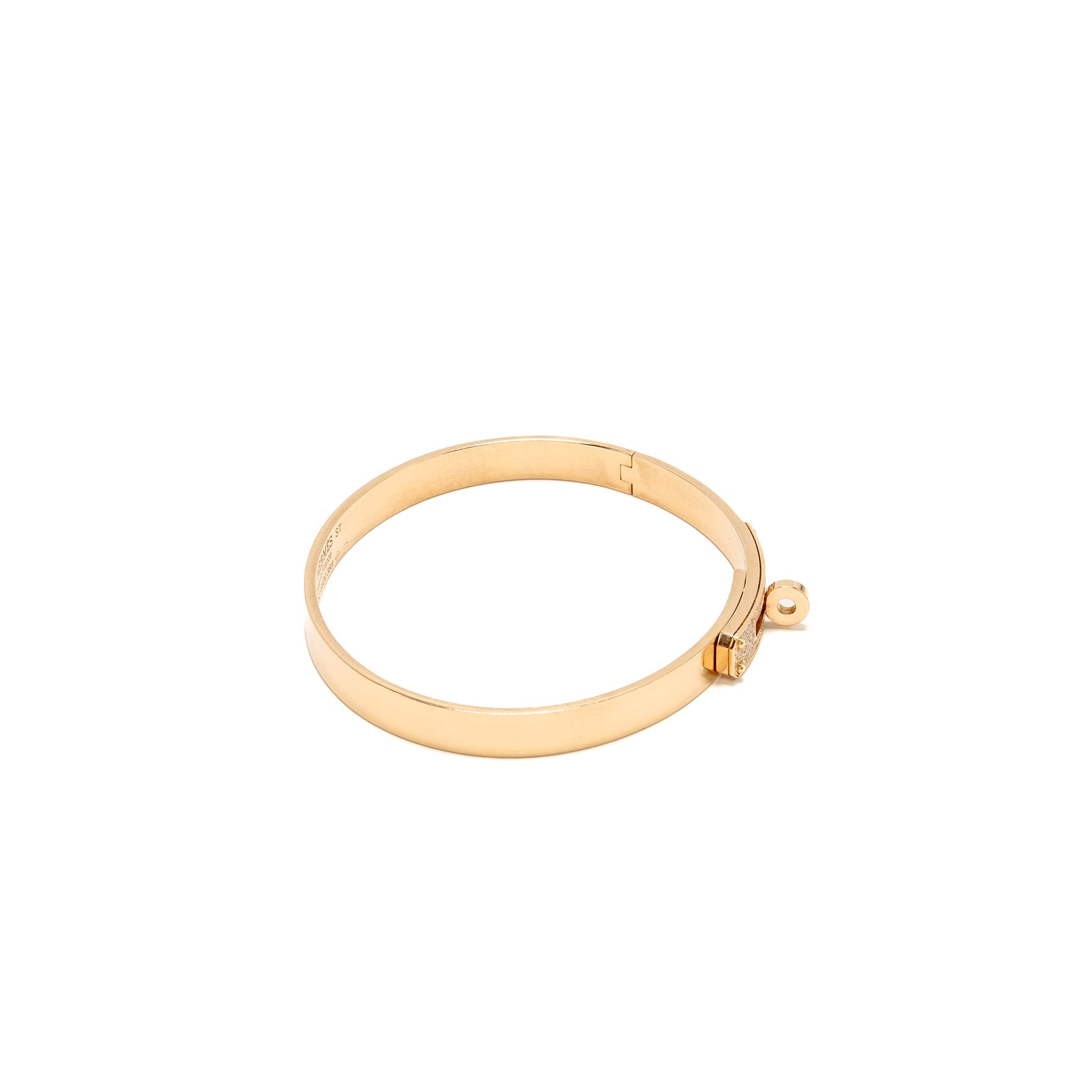 HERMES KELLY BRACELET ROSE GOLD DIAMONDS