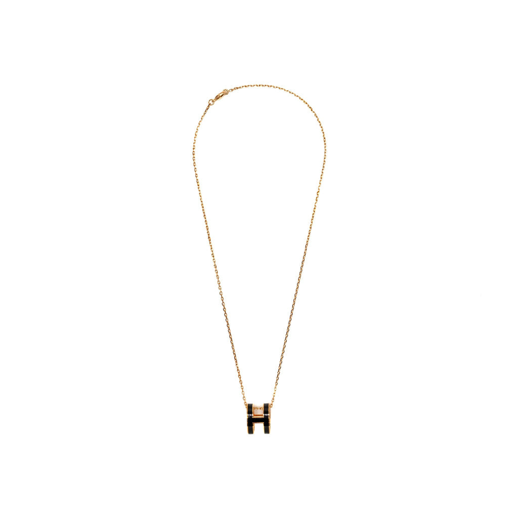 HERMES POP H PENDANT BLACK RGHW