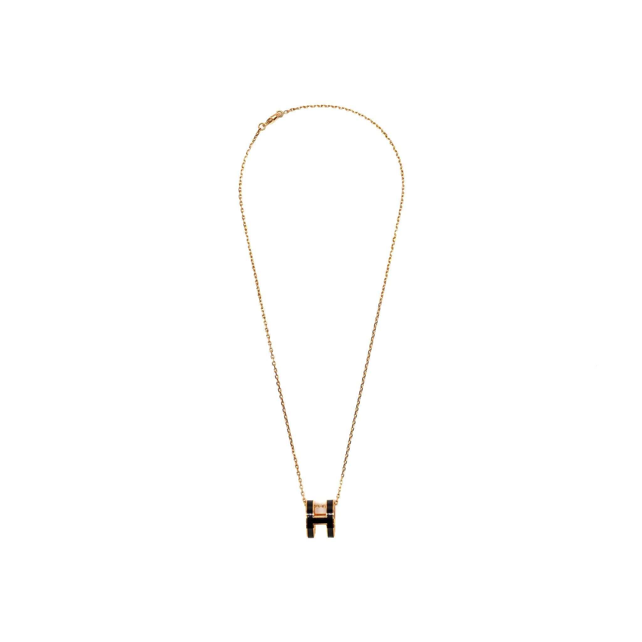 HERMES POP H PENDANT BLACK RGHW