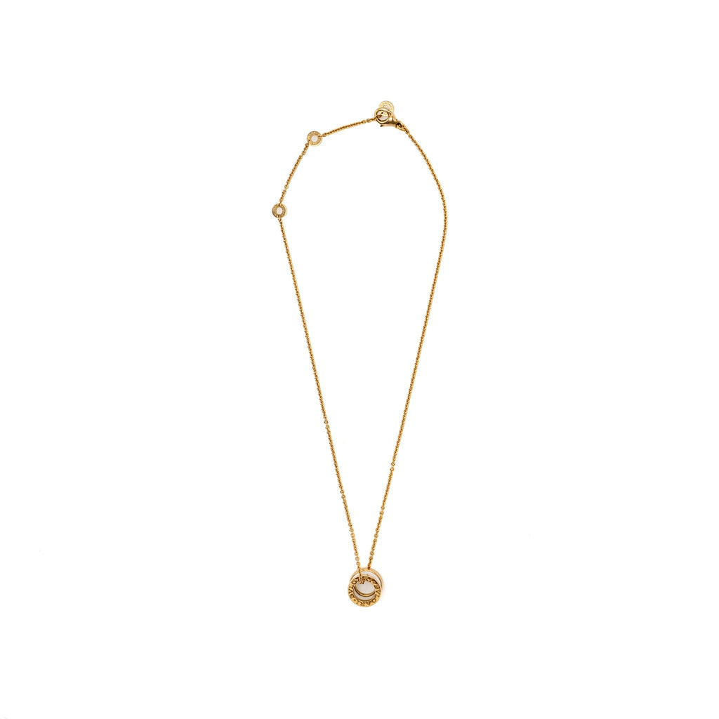 BVLGARI B.ZERO1 NECKLACE 18KT ROSE GOLD / WHITE CERAMIC