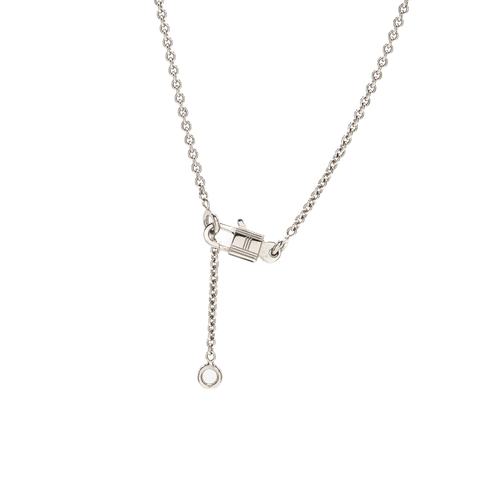 HERMES KELLY CADENAS PENDANT WHITE GOLD DIAMONDS