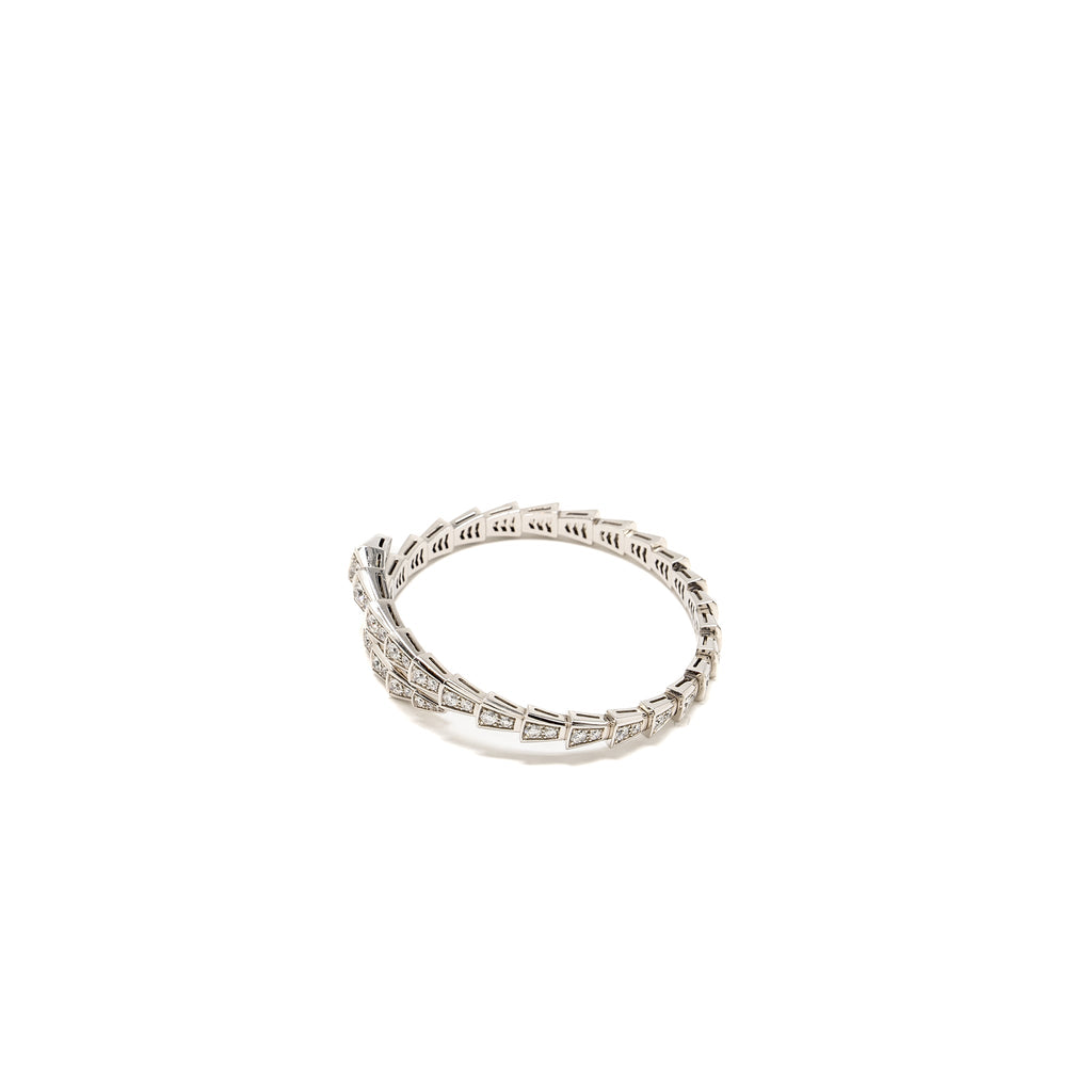 BVLGARI SERPENTI VIPER BRACELET 18KT WHITE GOLD, PAVED DIAMONDS