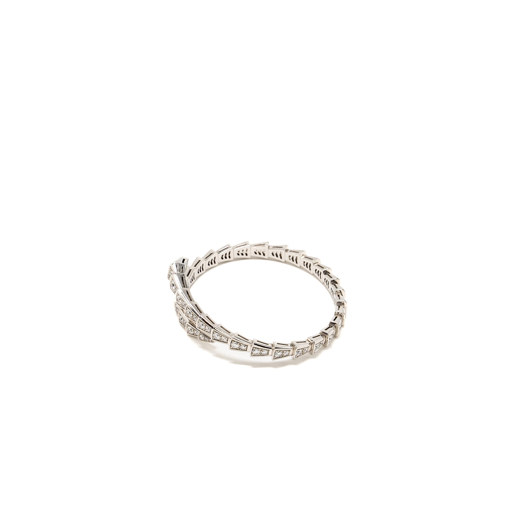 BVLGARI SERPENTI VIPER BRACELET 18KT WHITE GOLD, PAVED DIAMONDS