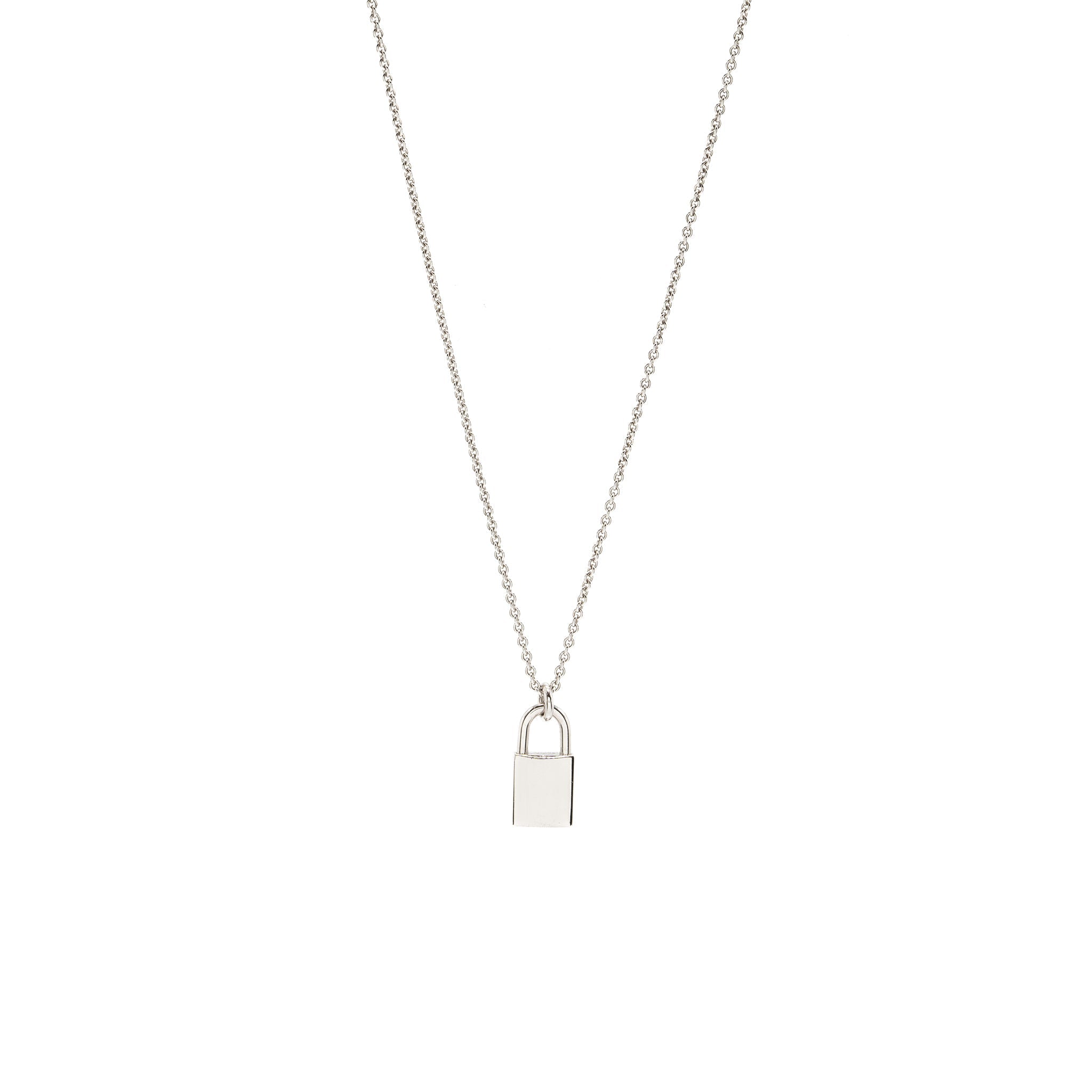 HERMES KELLY CADENAS PENDANT WHITE GOLD DIAMONDS