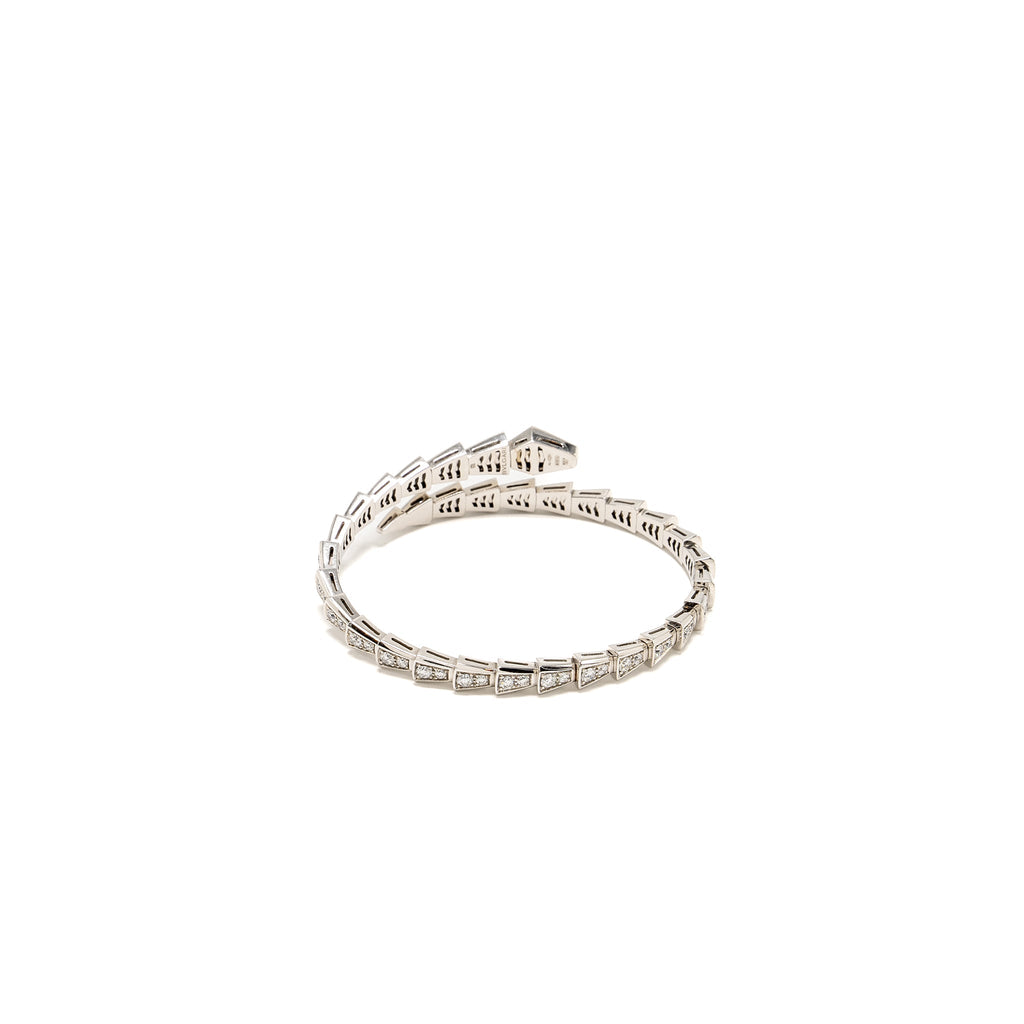 BVLGARI SERPENTI VIPER BRACELET 18KT WHITE GOLD, PAVED DIAMONDS